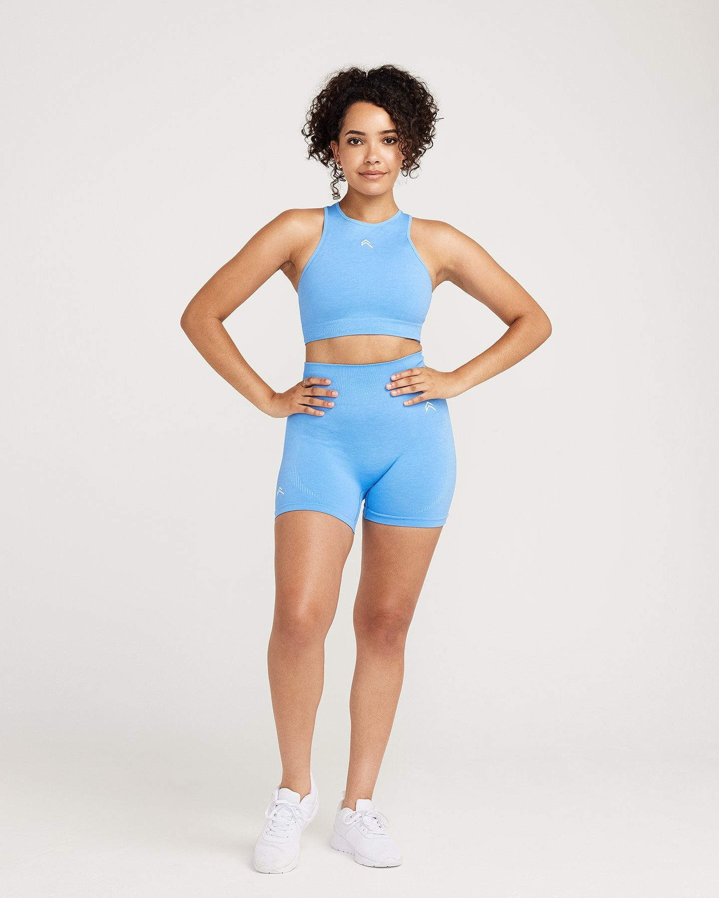 Alternative view of Classic Seamless Crop Top | Blue Marl