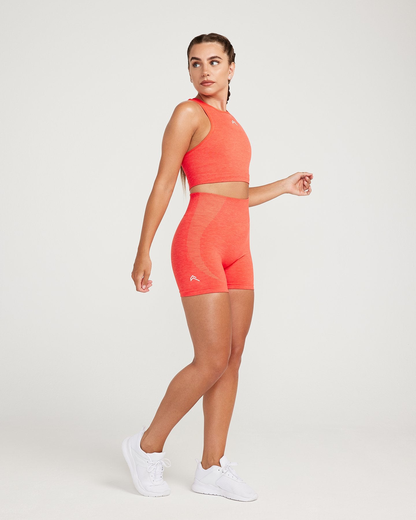 Alternative view of Classic Seamless Crop Top | Coral Marl