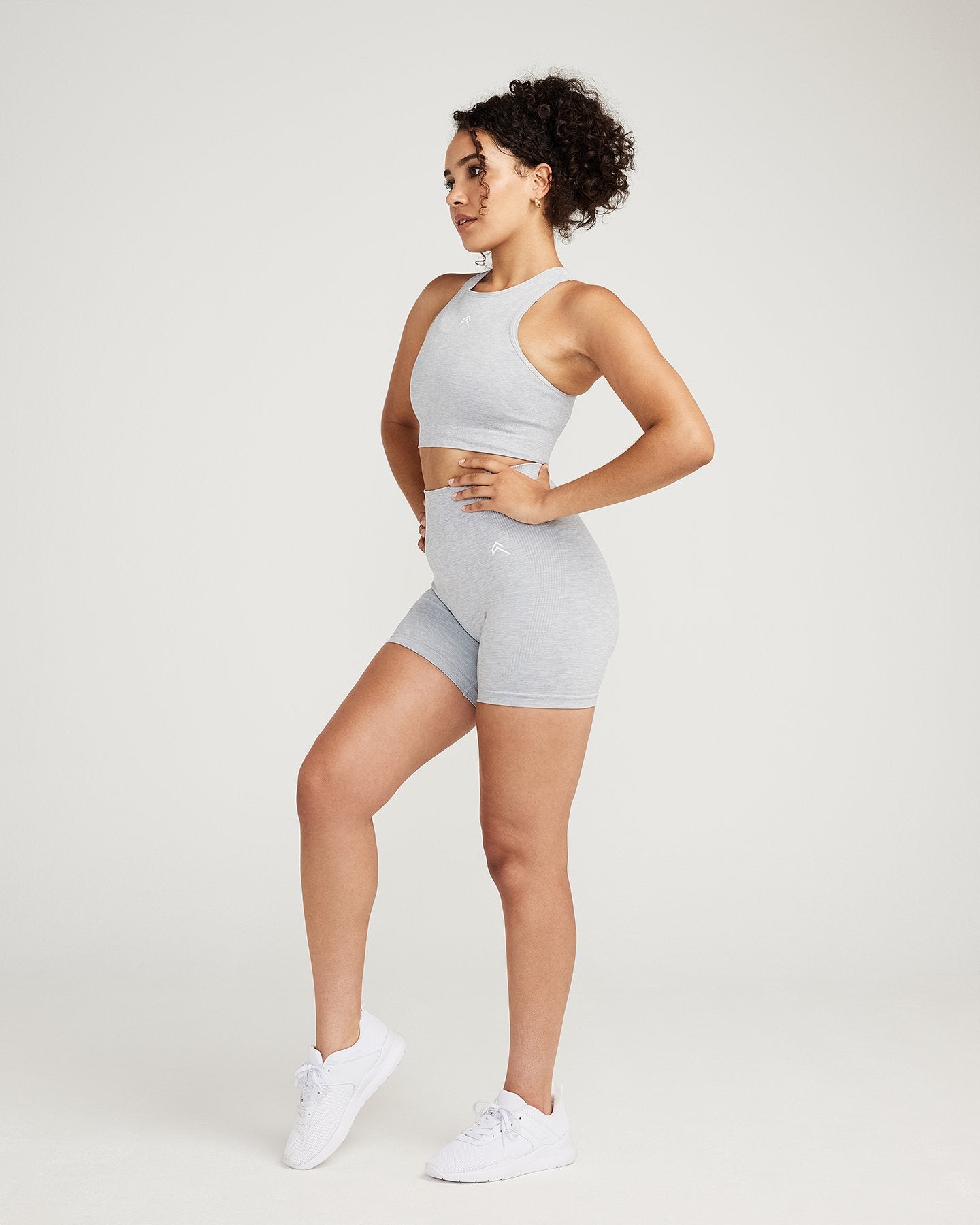 Alternative view of Classic Seamless Crop Top | Grey Marl