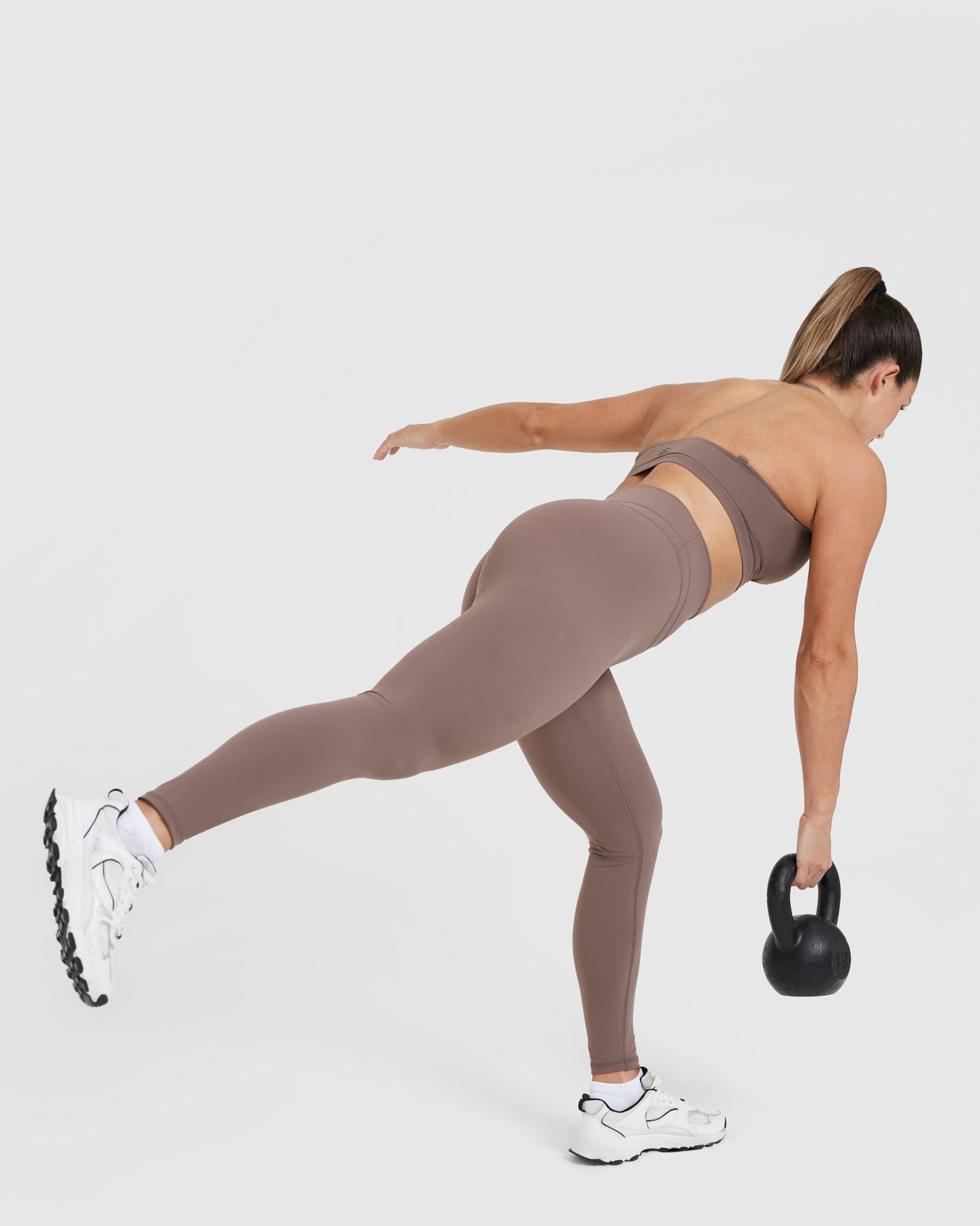UnifiedMove High Waisted Leggings | Cool Brown - Image 6