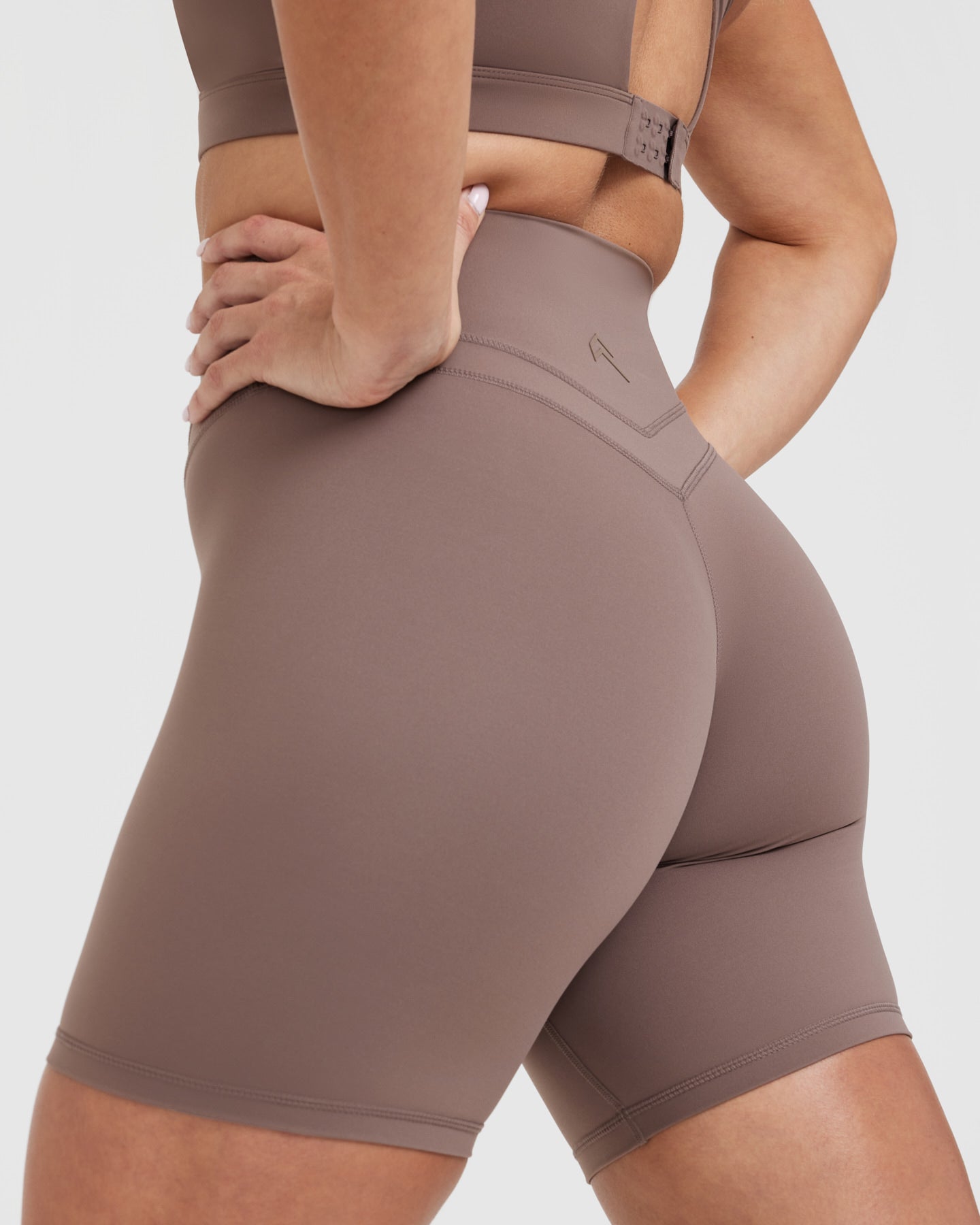 UnifiedMove High Waisted Shorts 6" | Cool Brown - Image 5