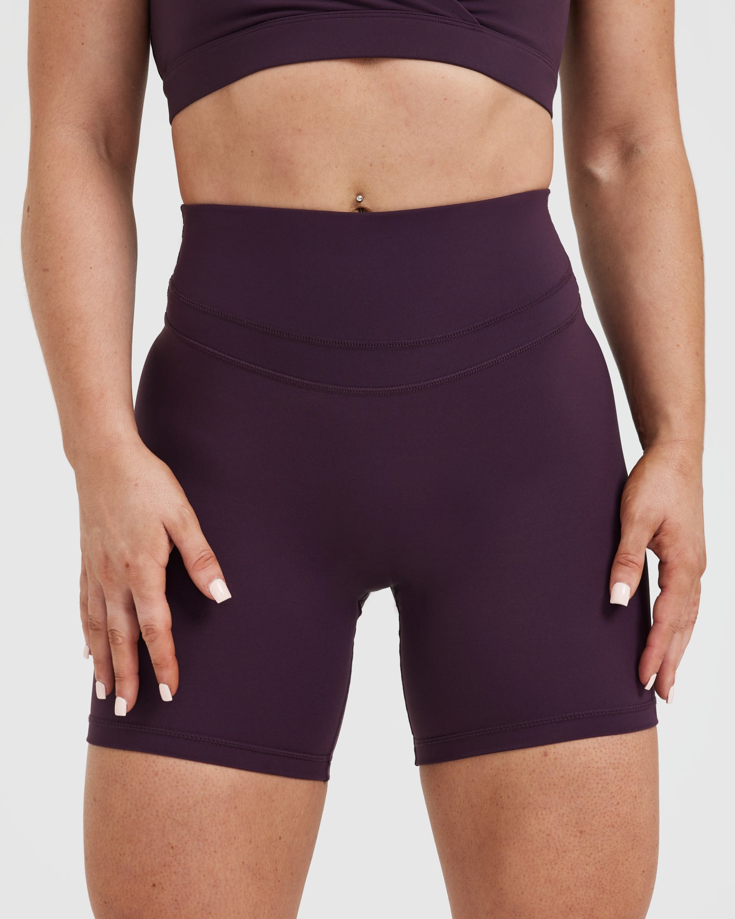 UnifiedMove High Waisted Shorts 6" | Blackberry Purple - Image 4