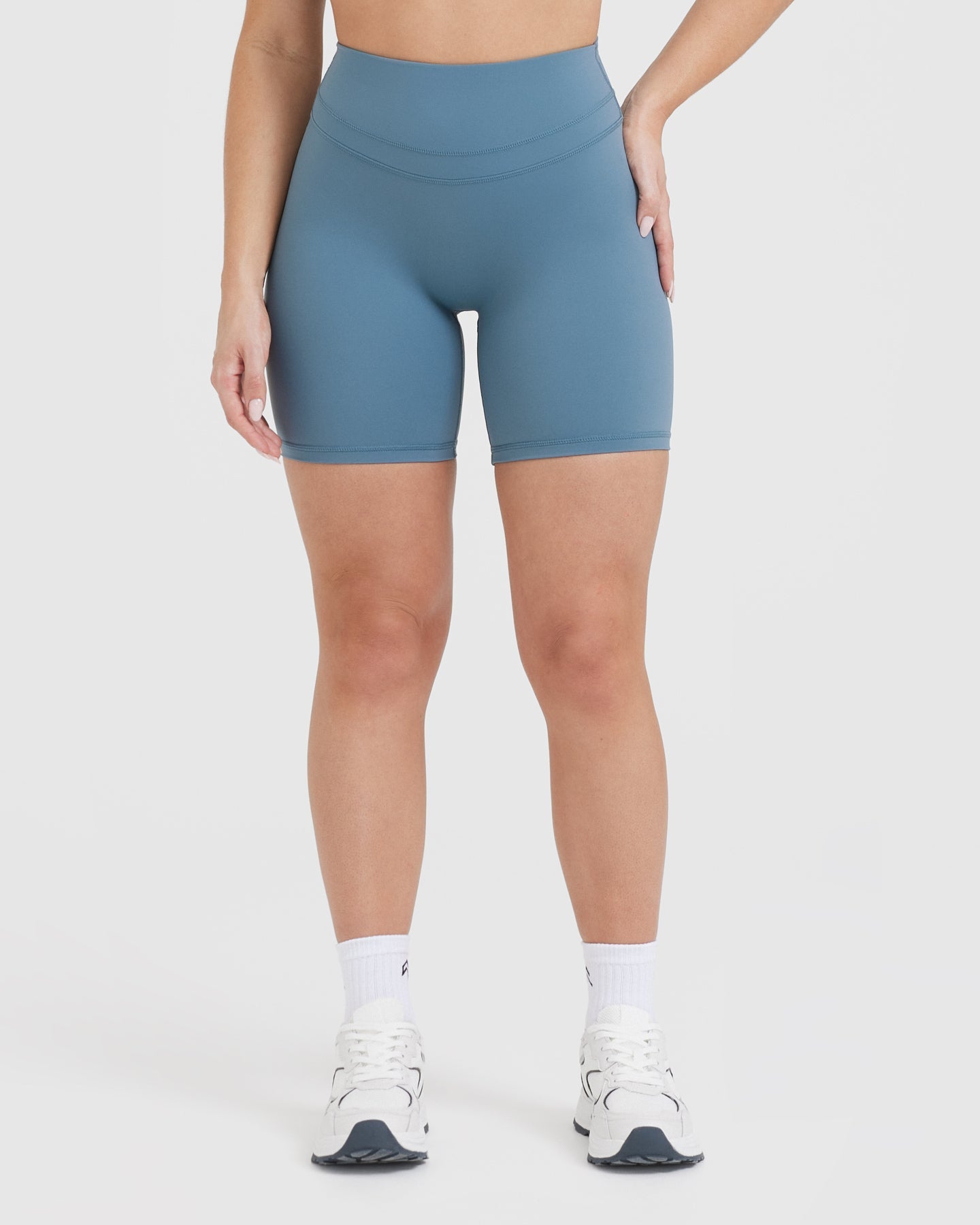 UnifiedMove High Waisted Shorts 6" | Moonstone Blue