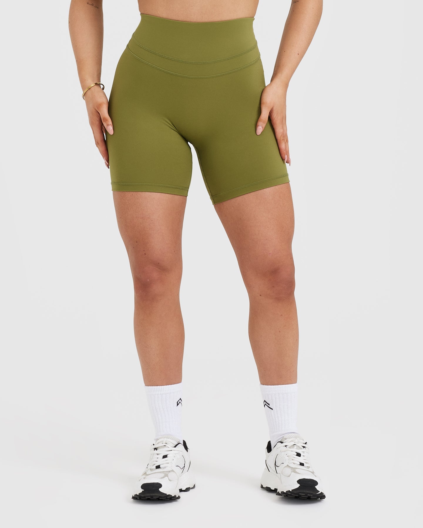 UnifiedMove High Waisted Shorts 6" | Olive Green