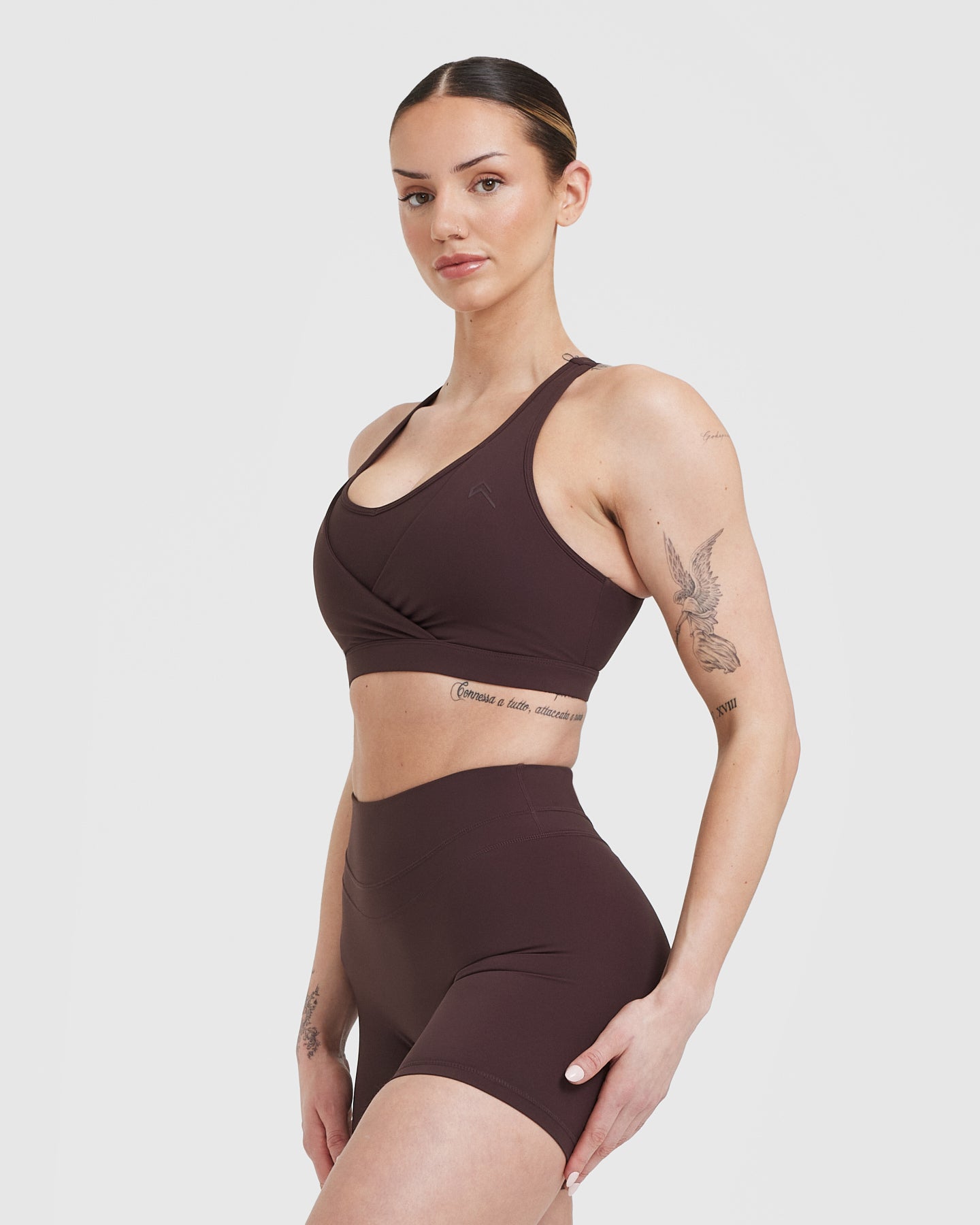 UnifiedMove Layered Sports Bra | Plum Brown - Image 3