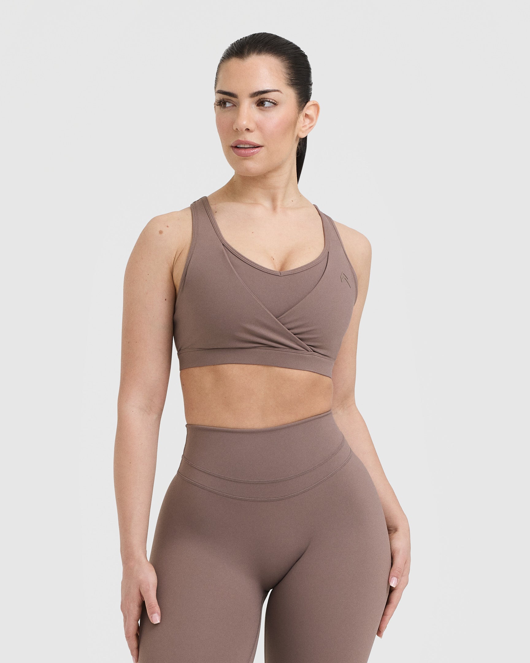 UnifiedMove Layered Sports Bra | Cool Brown