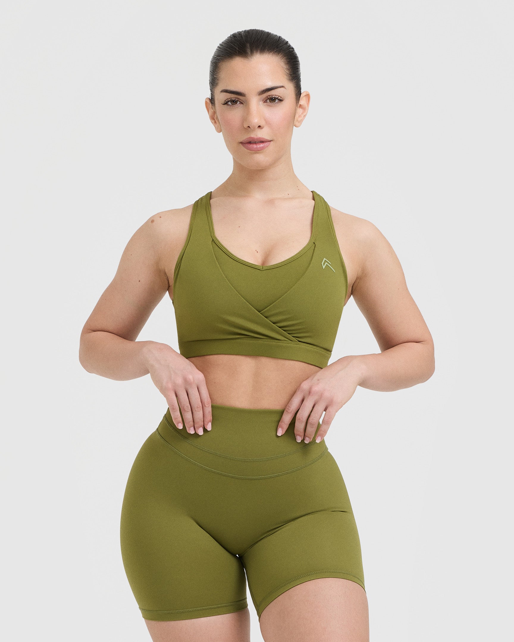 UnifiedMove Layered Sports Bra | Olive Green
