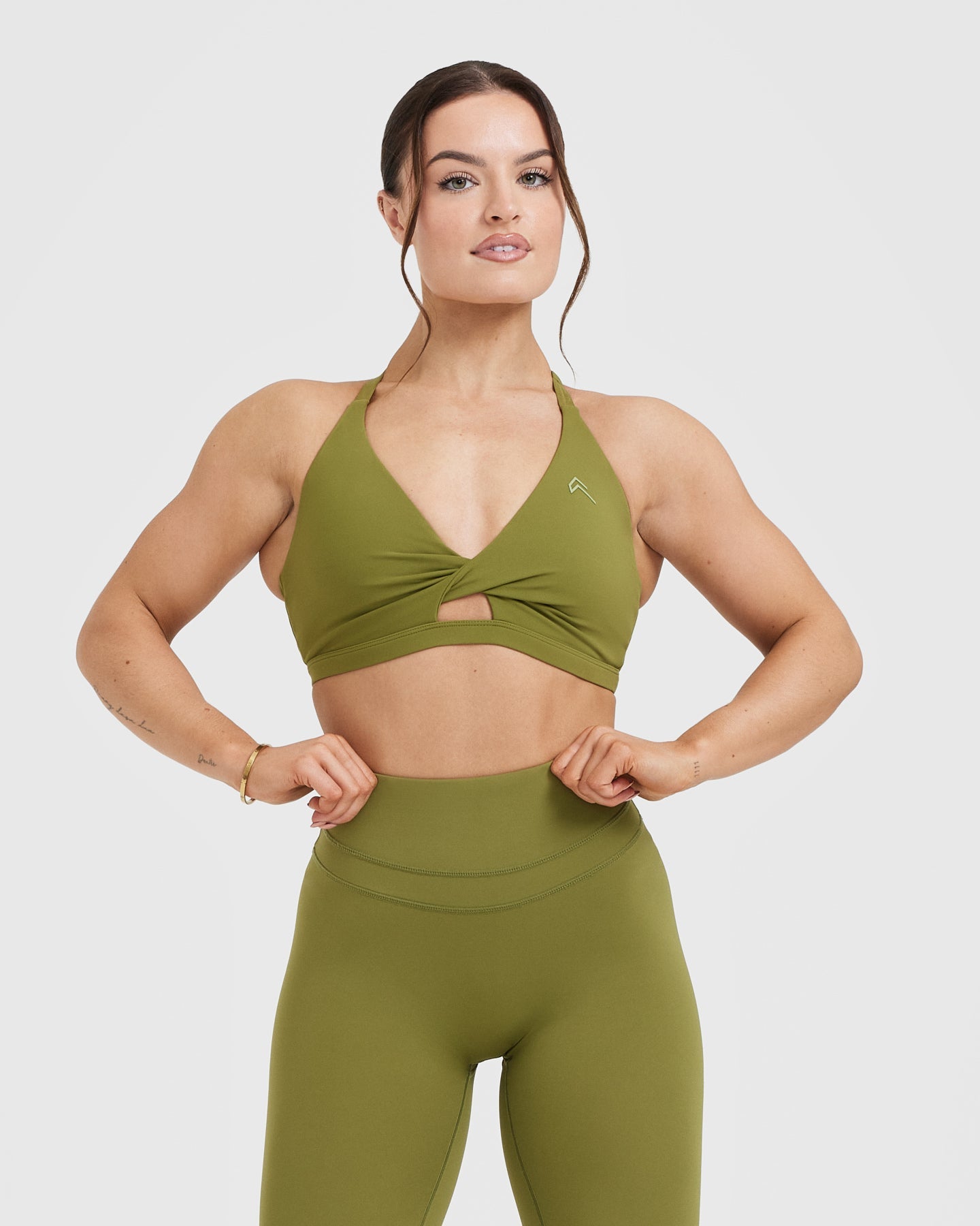 UnifiedMove Twist Sports Bra | Olive Green