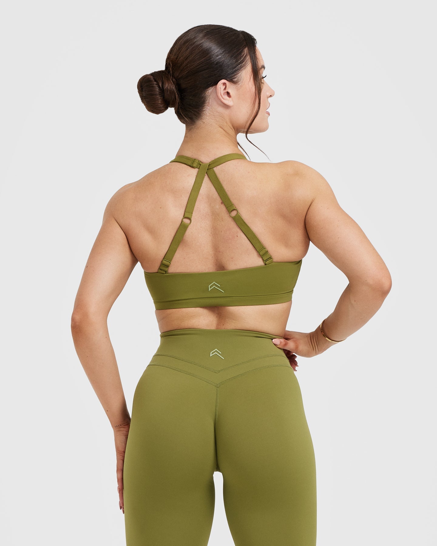 Alternative view of UnifiedMove Twist Sports Bra | Olive Green