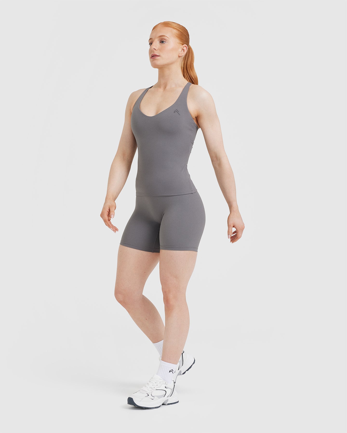 UnifiedMove V Neck Cross Back Vest | Ash Grey - Image 3
