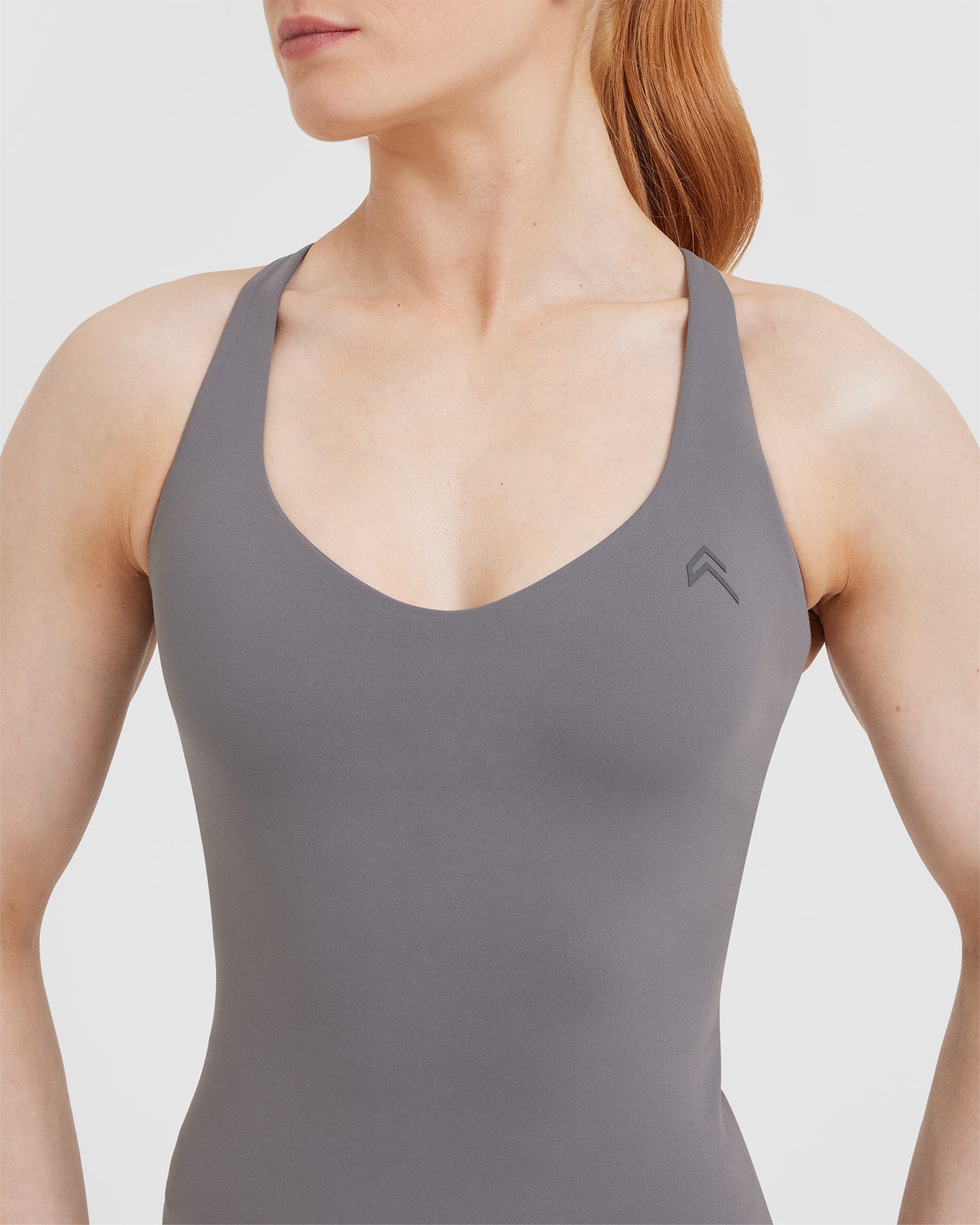 UnifiedMove V Neck Cross Back Vest | Ash Grey - Image 5