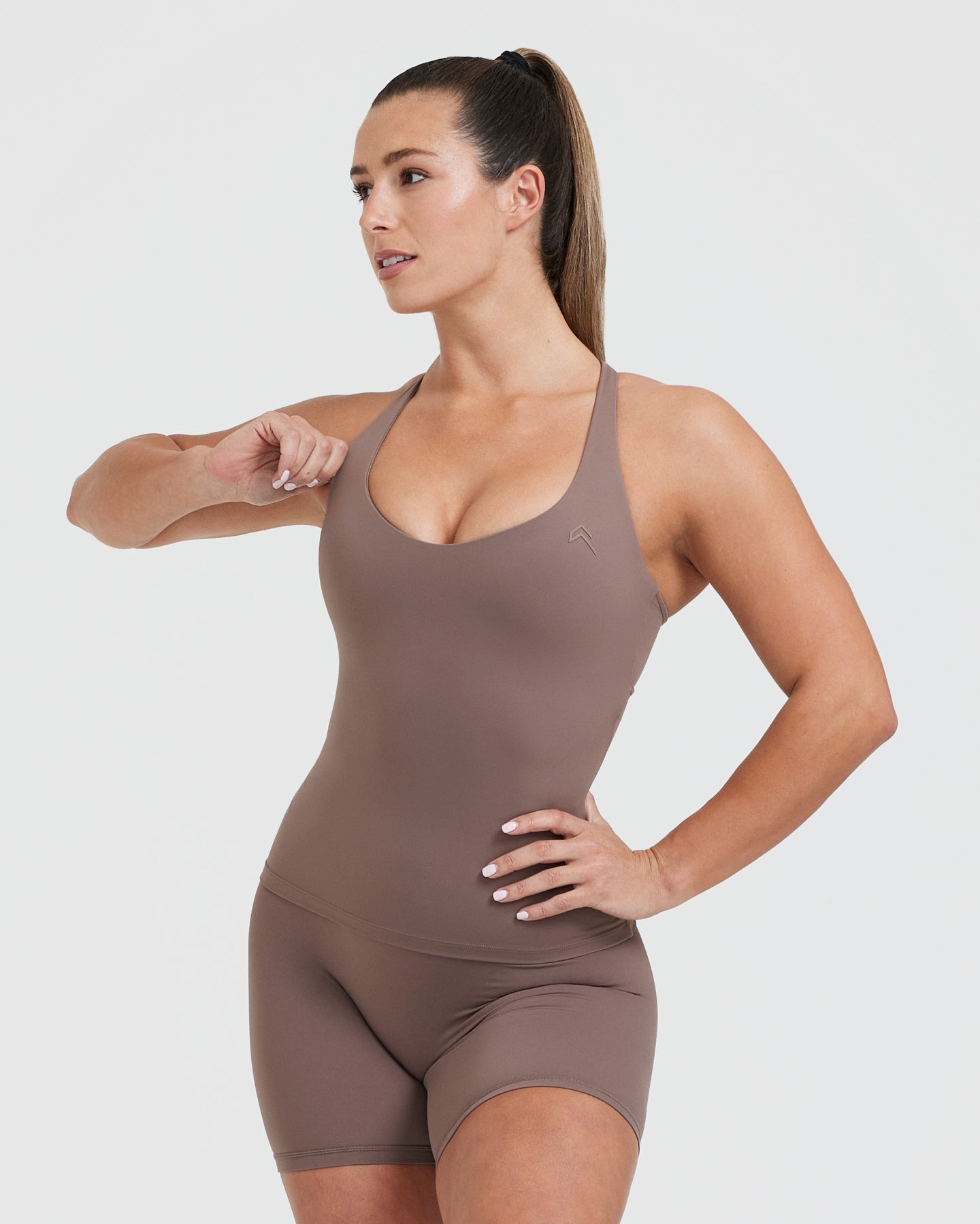 UnifiedMove V Neck Cross Back Vest | Cool Brown