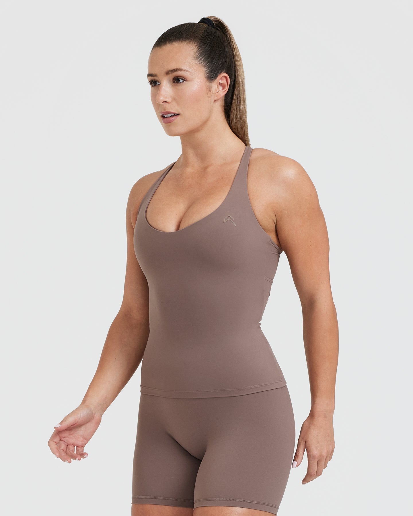 UnifiedMove V Neck Cross Back Vest | Cool Brown - Image 3