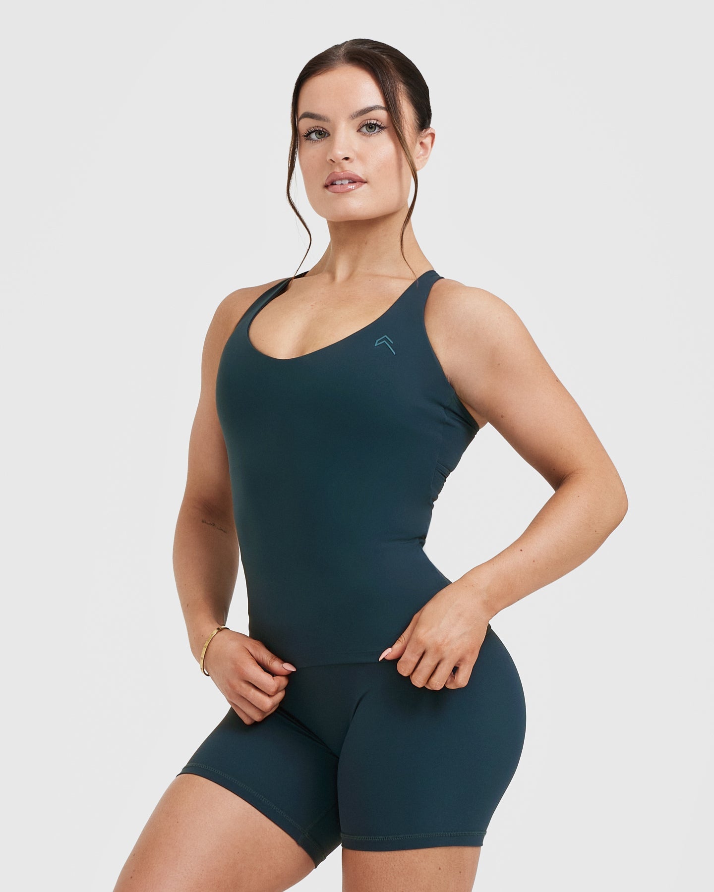 UnifiedMove V Neck Cross Back Vest | Oil Blue - Image 3