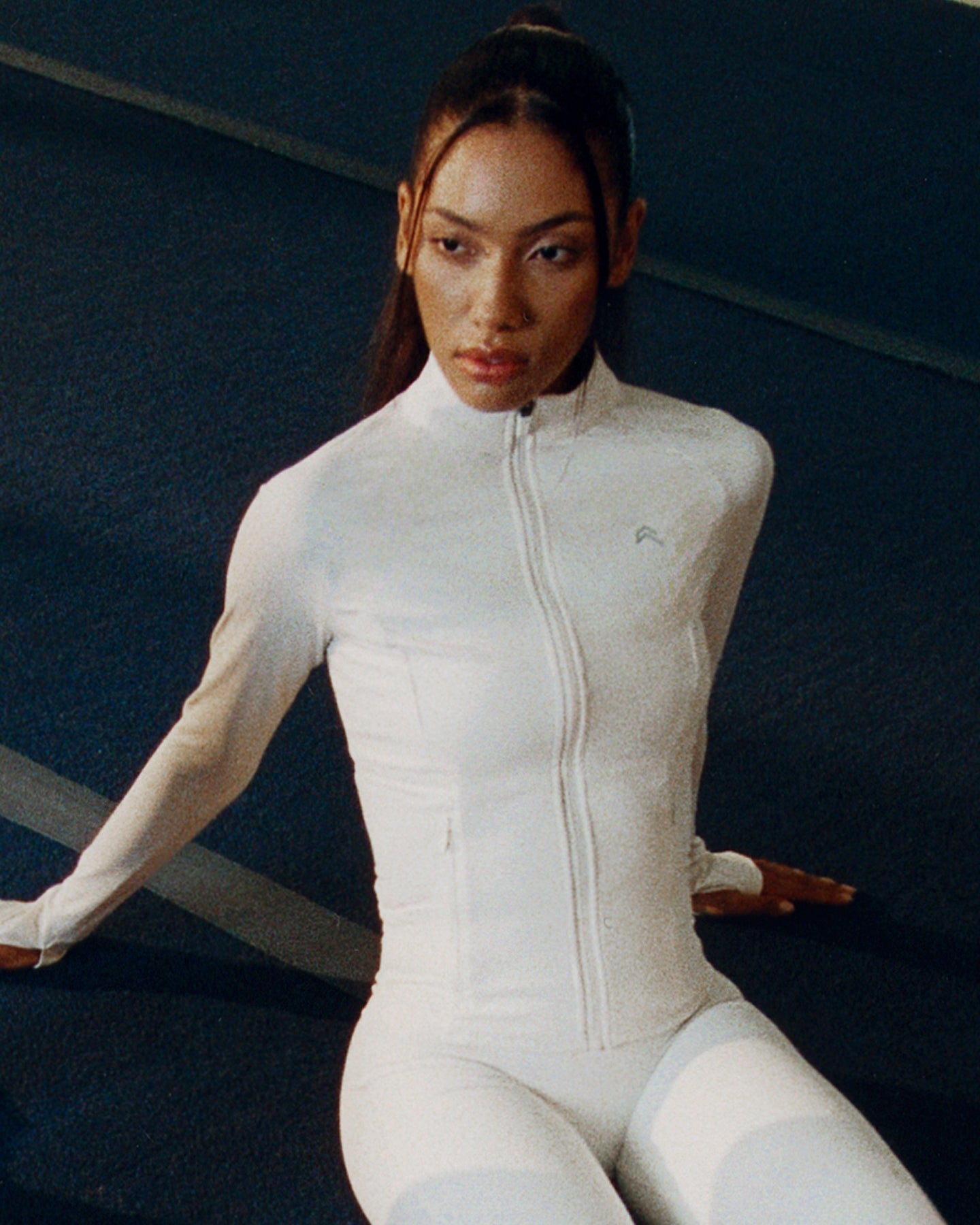 Alternative view of UnifiedMove Pocket Jacket with Reflective Logo | Marshmallow White
