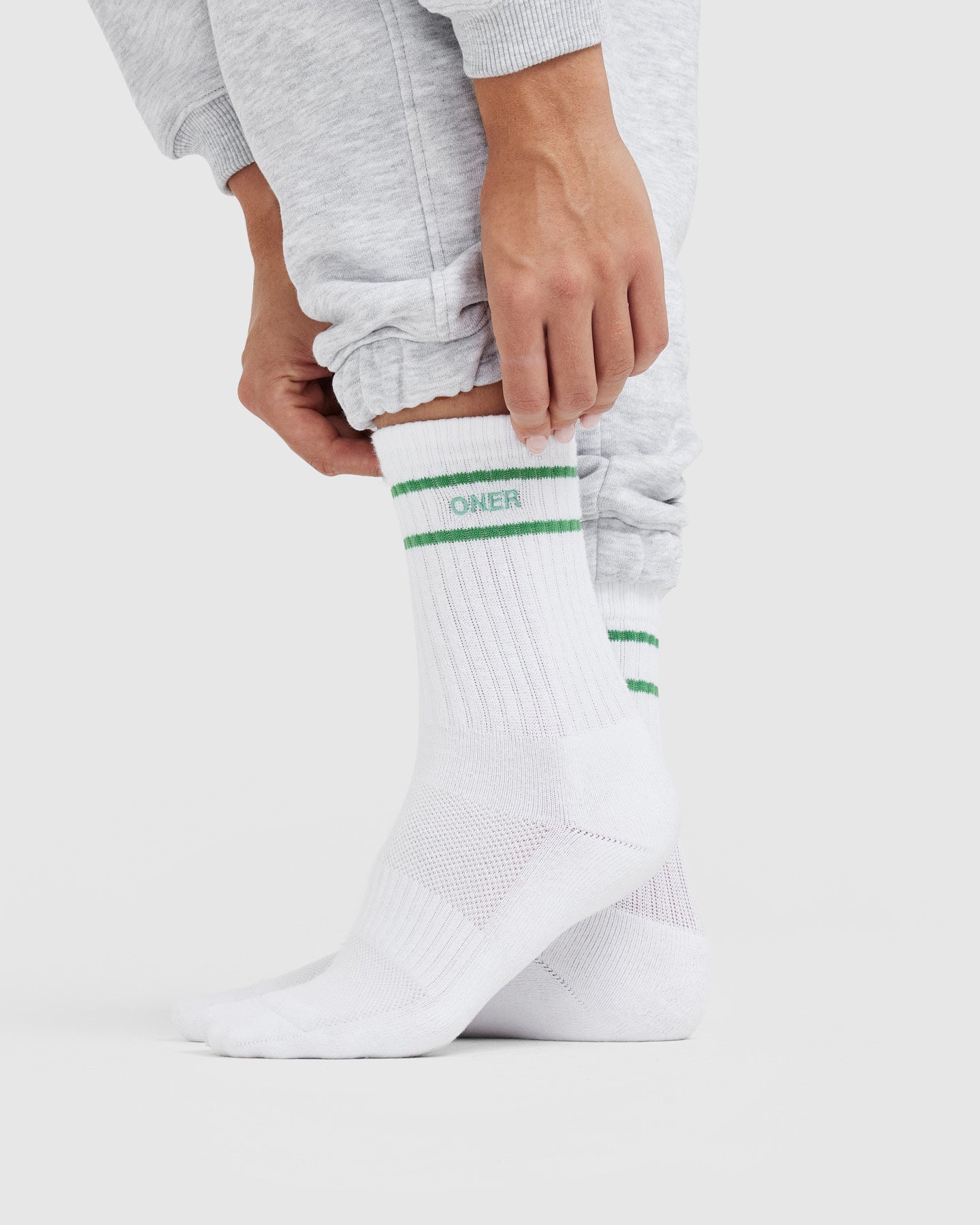 Varsity Crew Socks 3 Pack | White/Jade/Sandstone/Black - Image 3