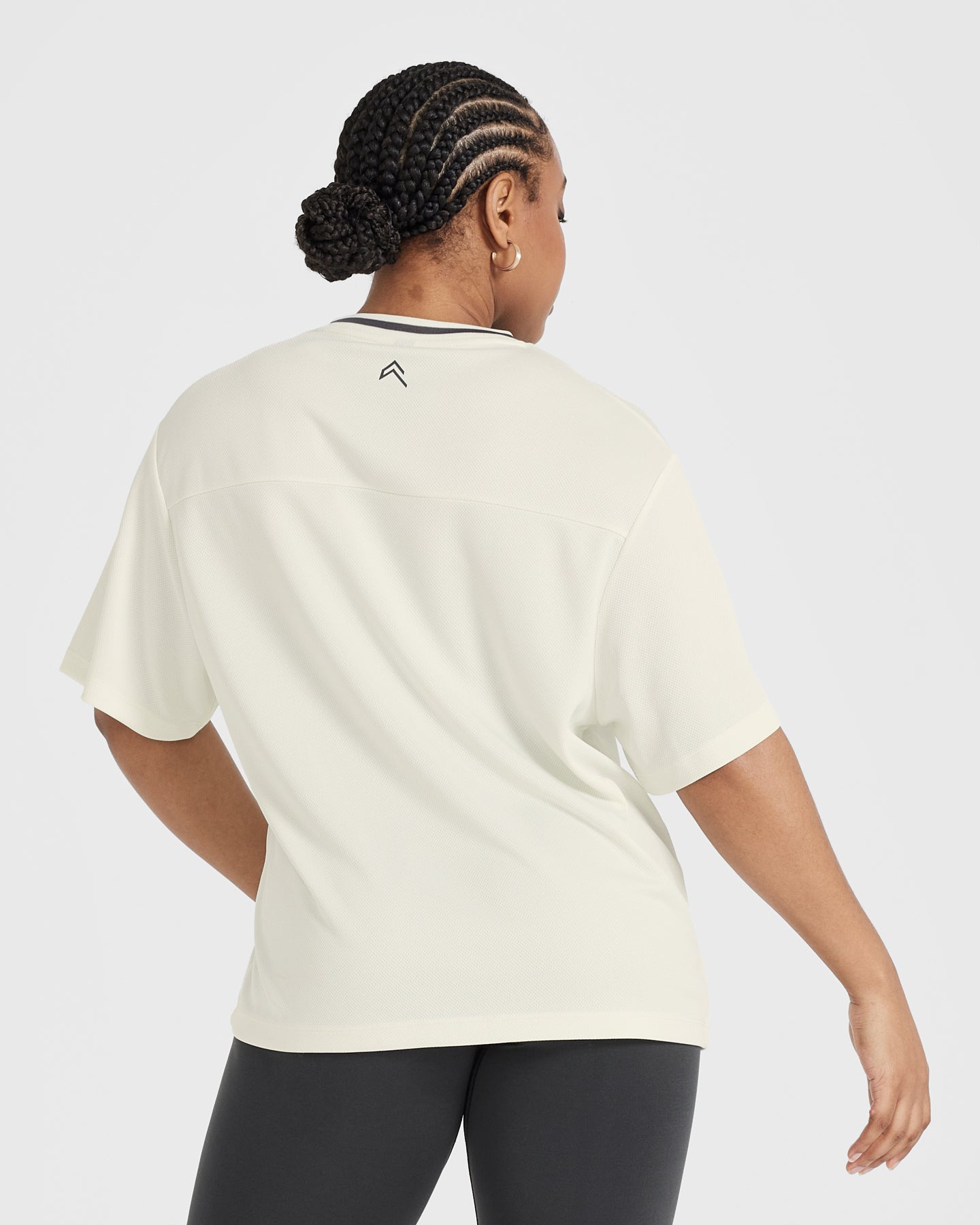 Alternative view of Varsity V Neck Short Sleeve T-shirt | Off White