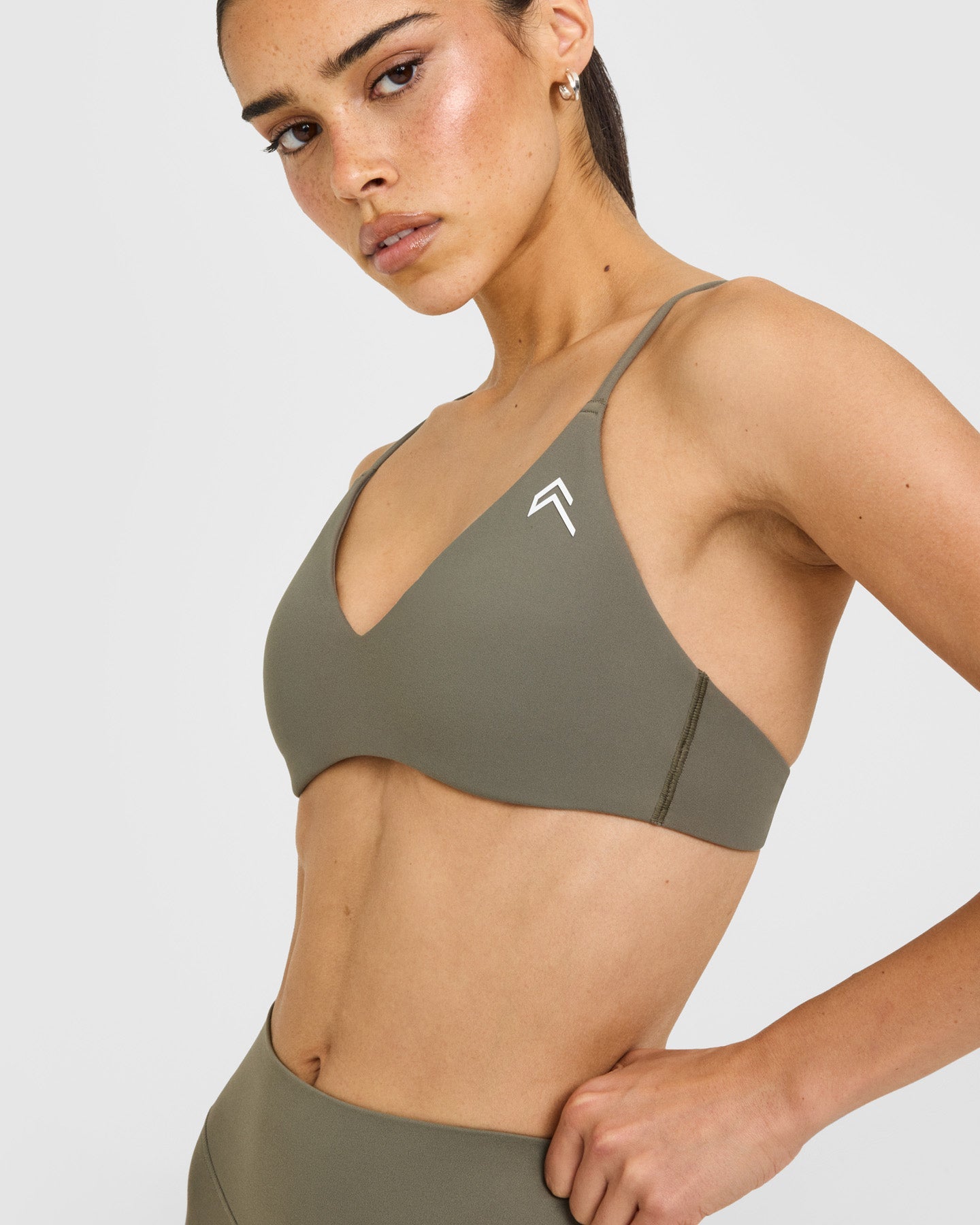 EasyLift Ultra Minimal Bralette with White Logo | Alpine Green - Image 4