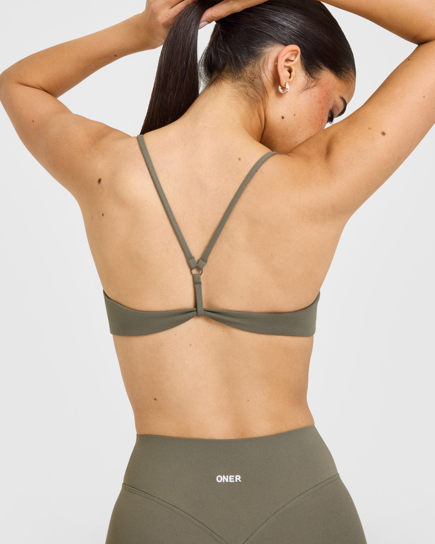 EasyLift Ultra Minimal Bralette with White Logo | Alpine Green - Image 5