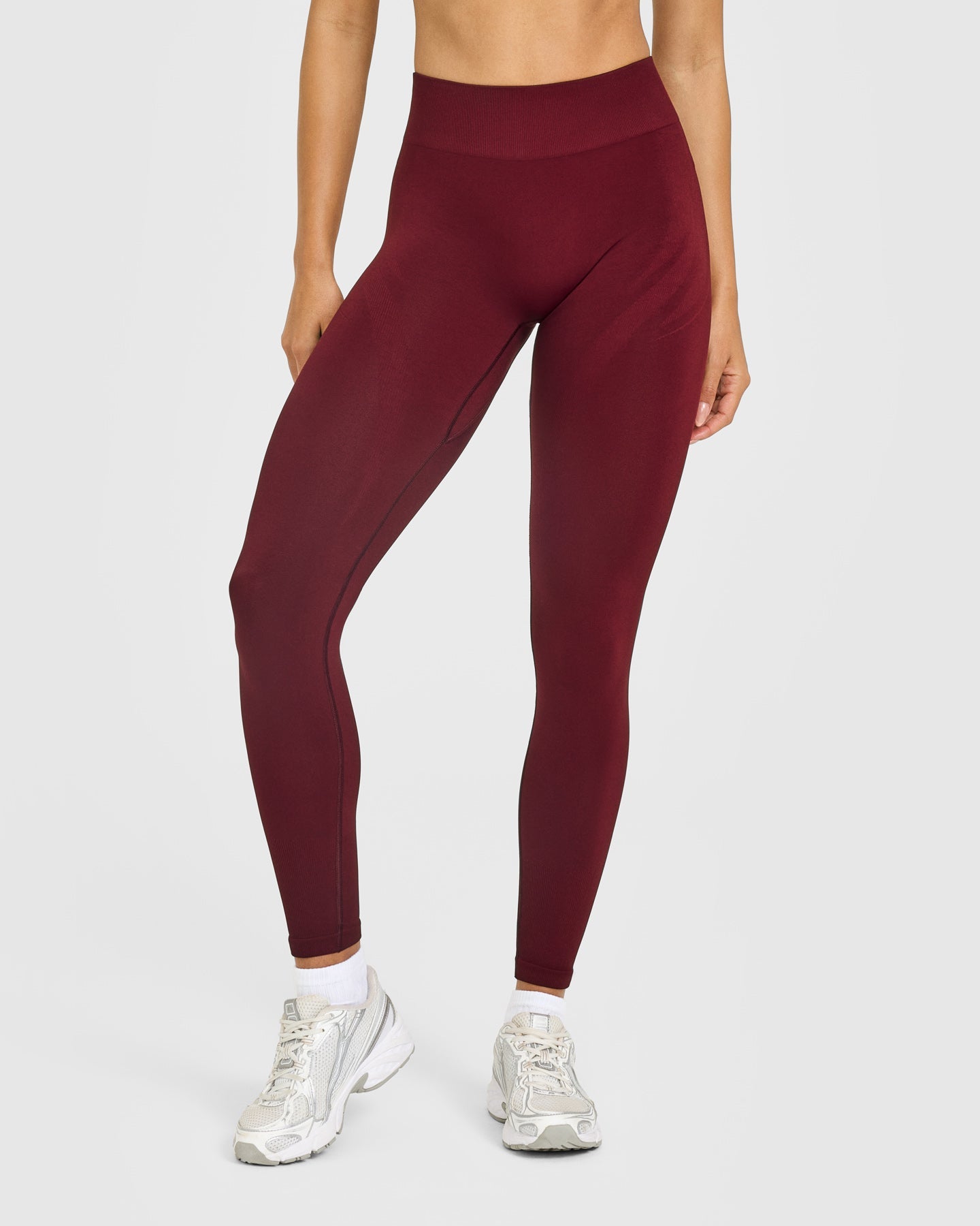Alternative view of EnhanceLift Seamless Leggings with White Logo | Rosewood