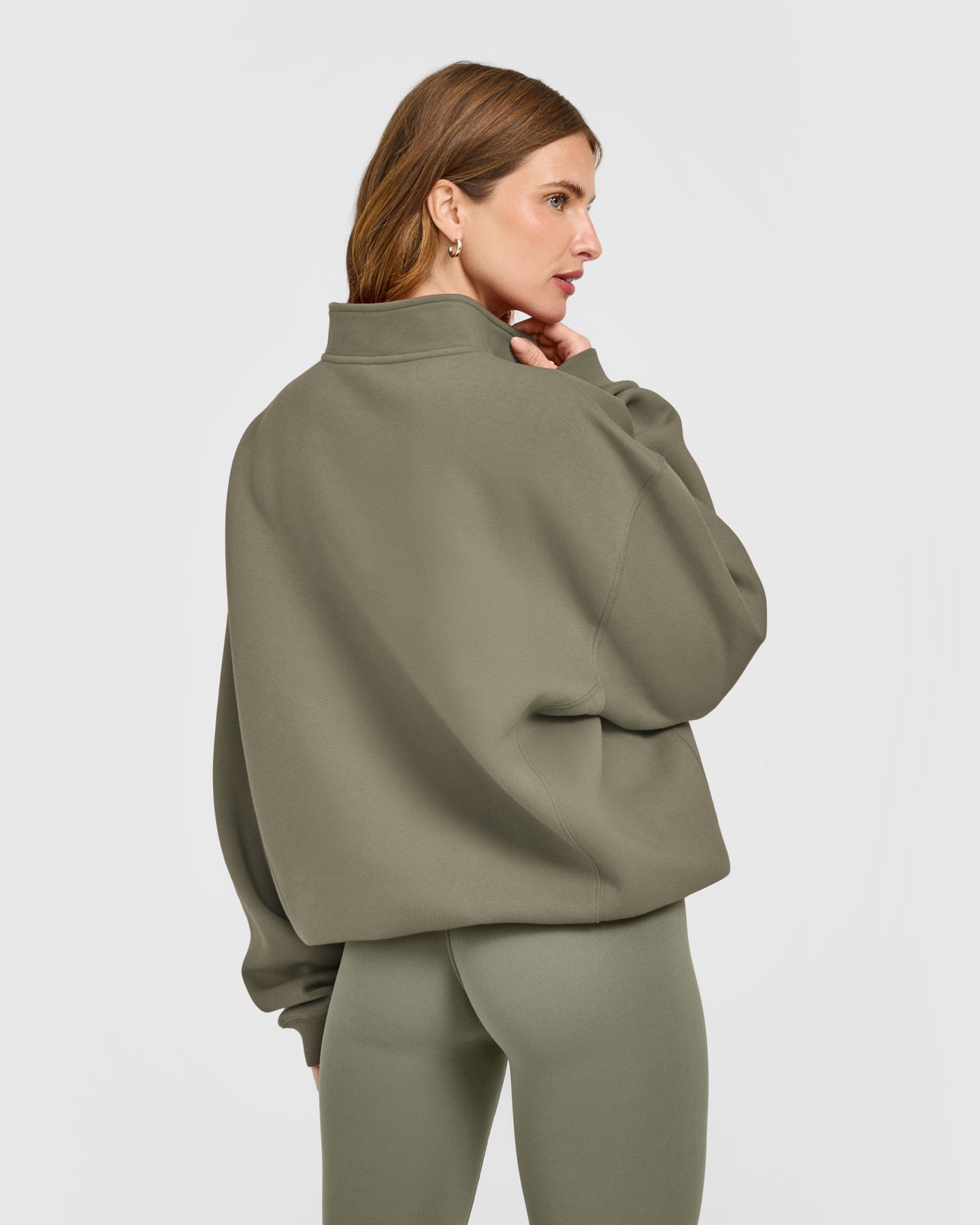 Foundations 1/4 Zip Sweatshirt | Alpine Green - Image 4