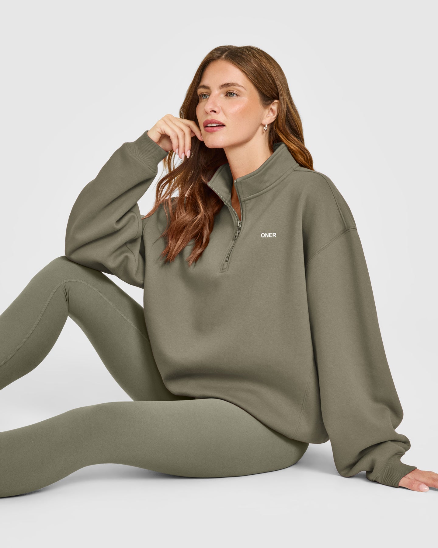 Foundations 1/4 Zip Sweatshirt | Alpine Green - Image 6