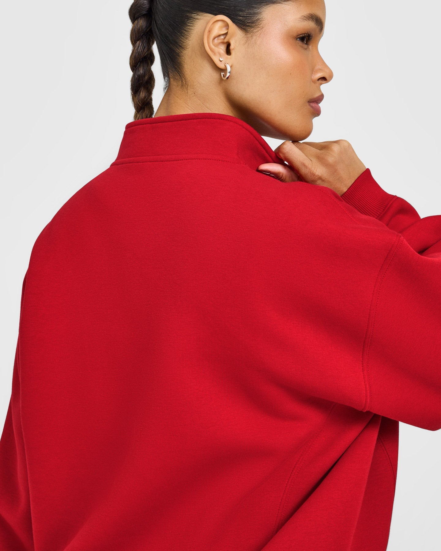 Foundations 1/4 Zip Sweatshirt | Toasted Red - Image 4