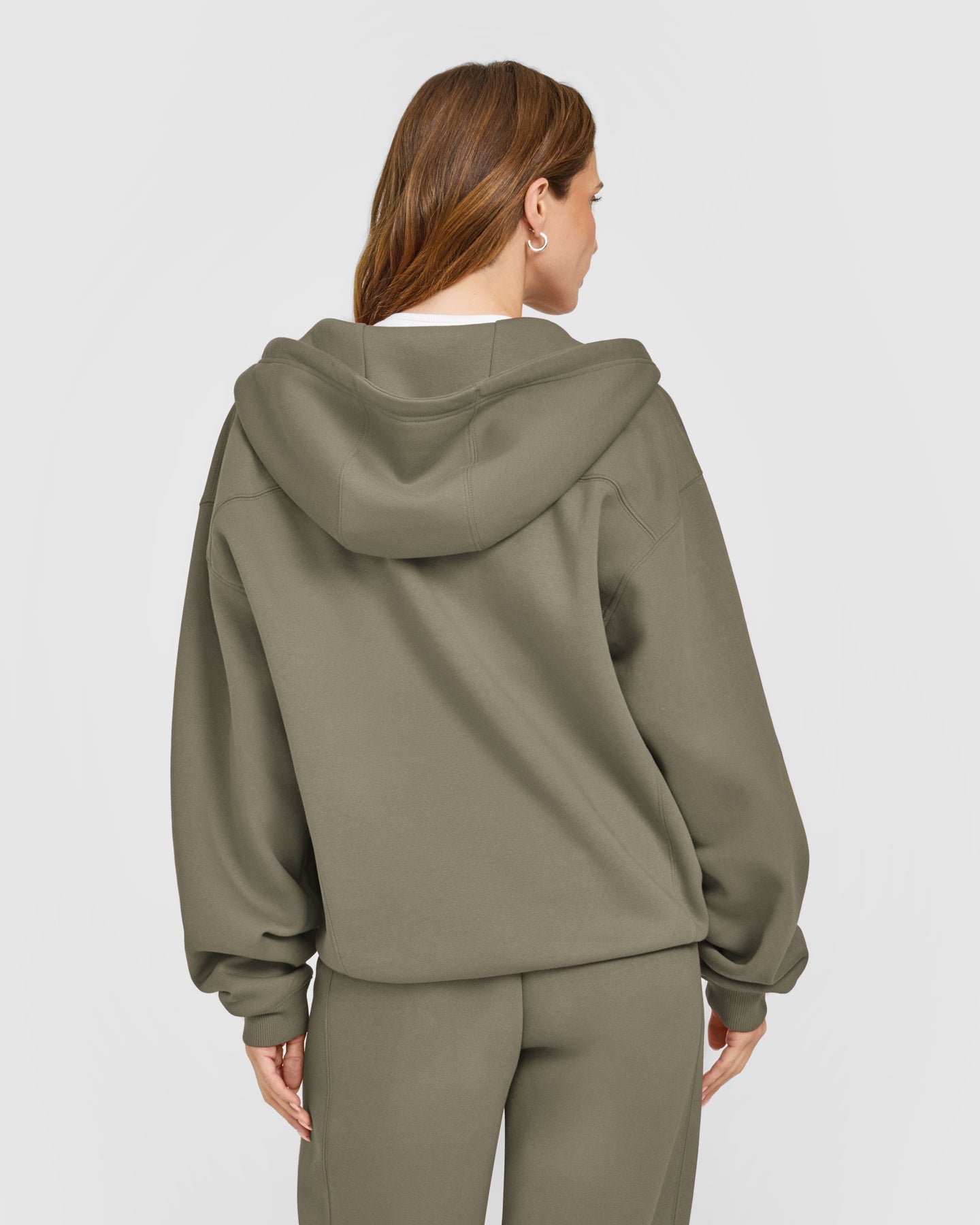 Alternative view of Foundations Zip Through Hoodie | Alpine Green