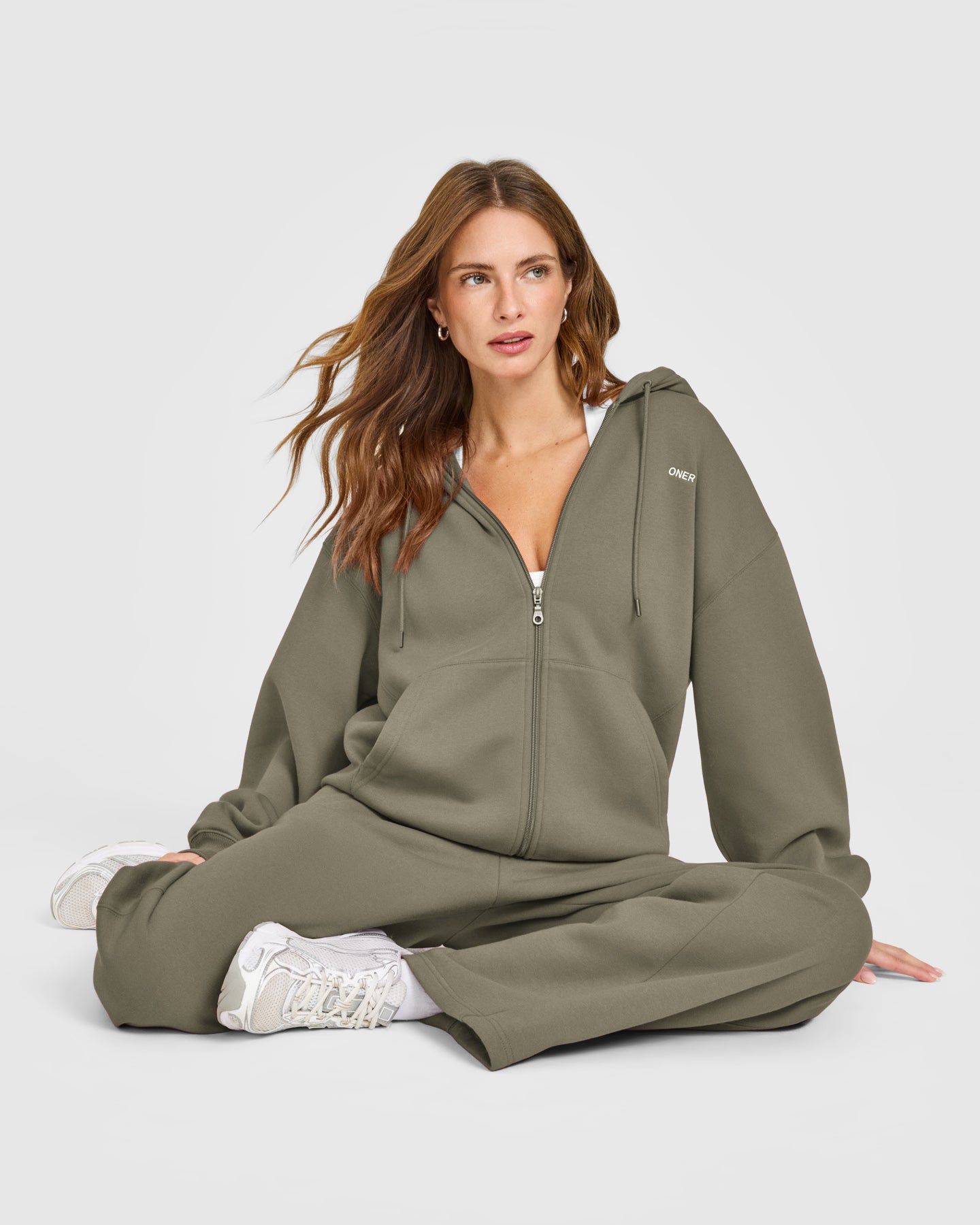 Foundations Zip Through Hoodie | Alpine Green - Image 6