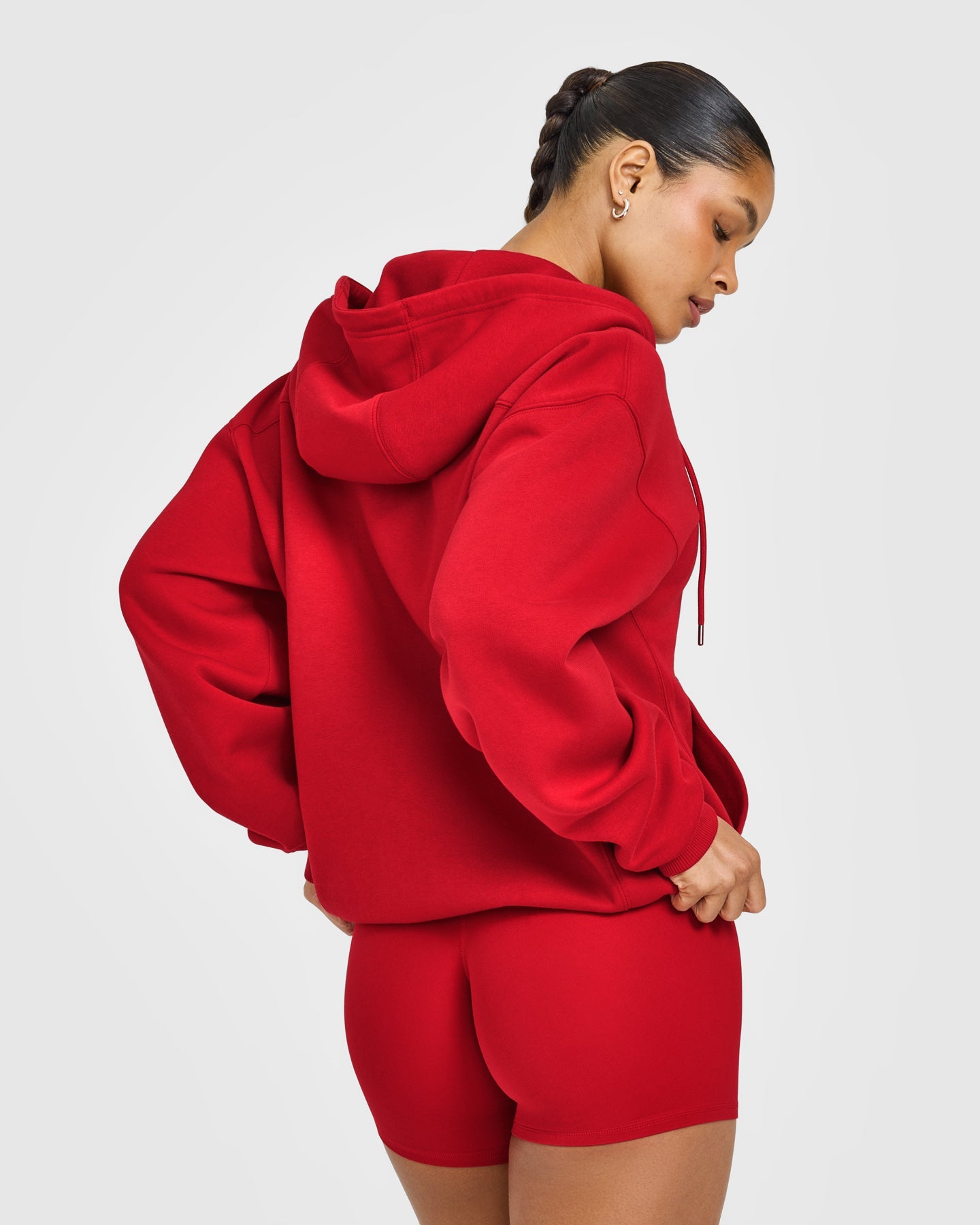 Alternative view of Foundations Zip Through Hoodie | Toasted Red
