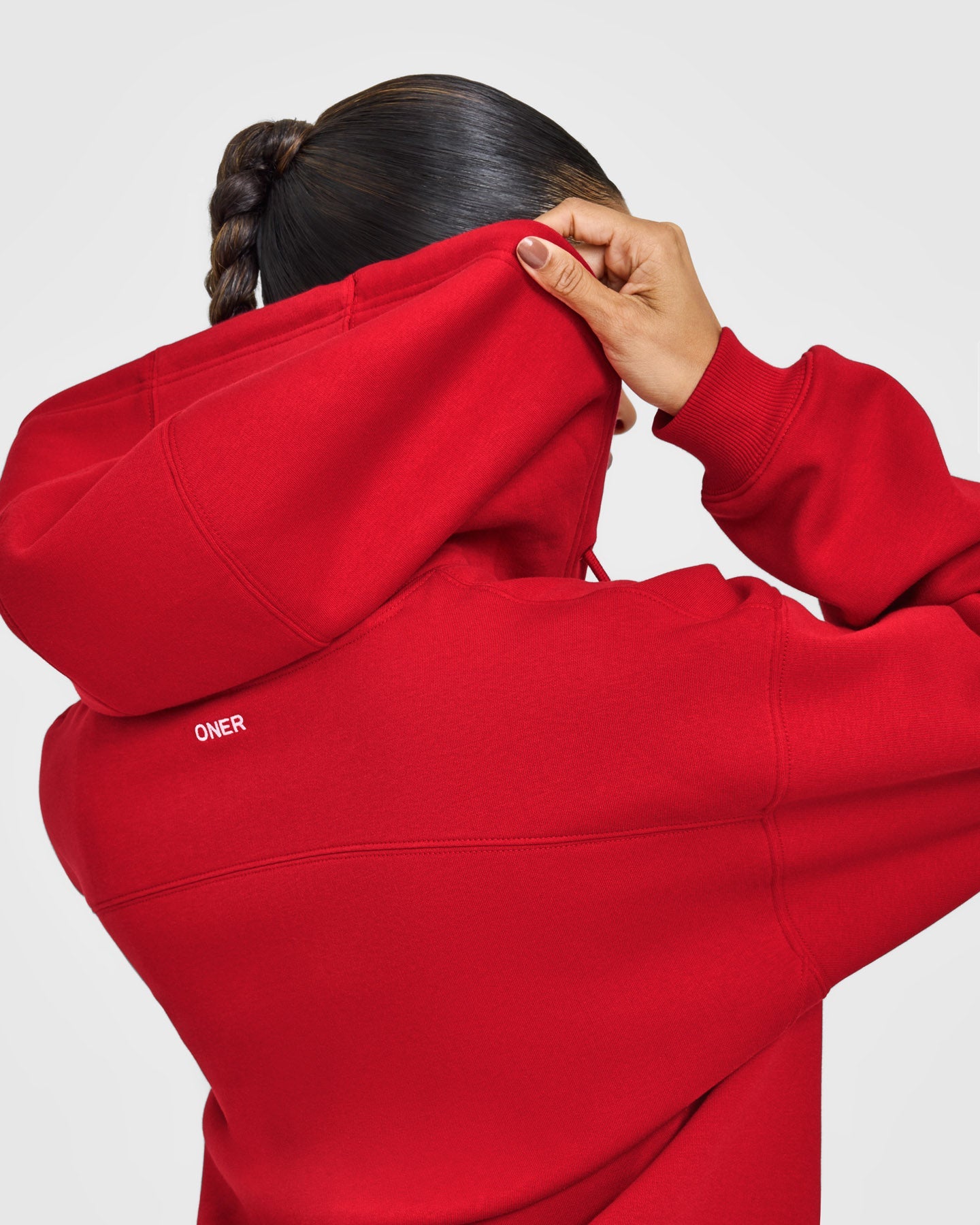 Foundations Zip Through Hoodie | Toasted Red - Image 5