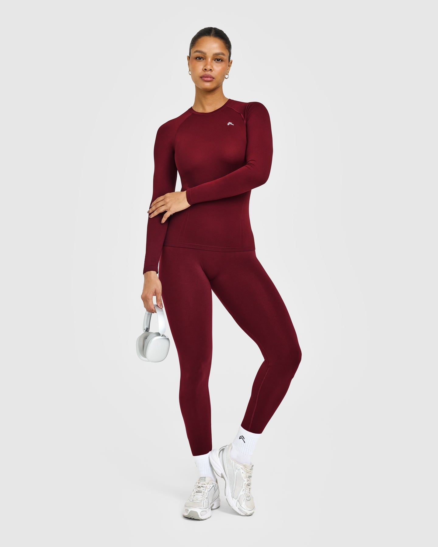 Go To Seamless Fitted Long Sleeve Top | Rosewood - Image 3