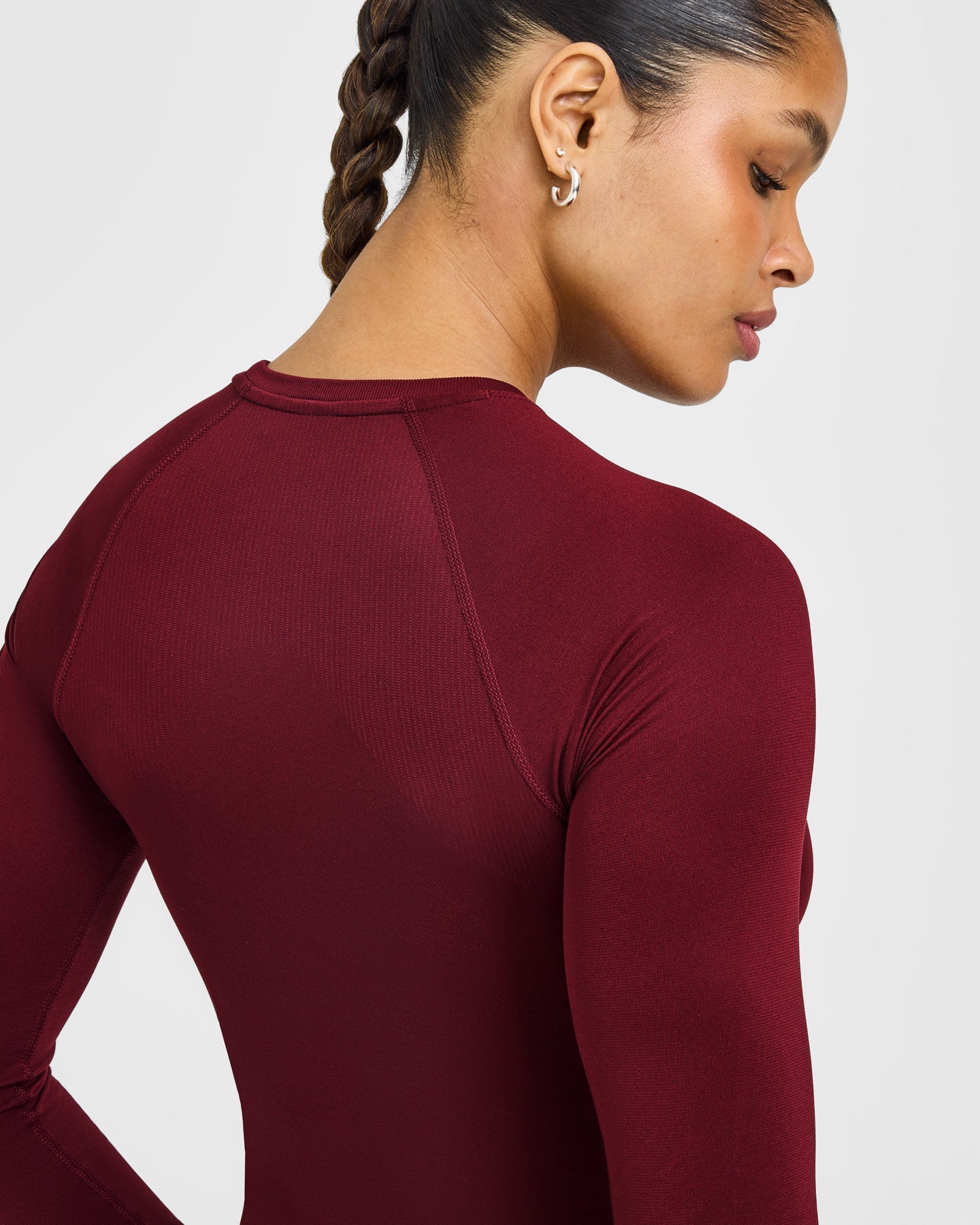 Go To Seamless Fitted Long Sleeve Top | Rosewood - Image 4