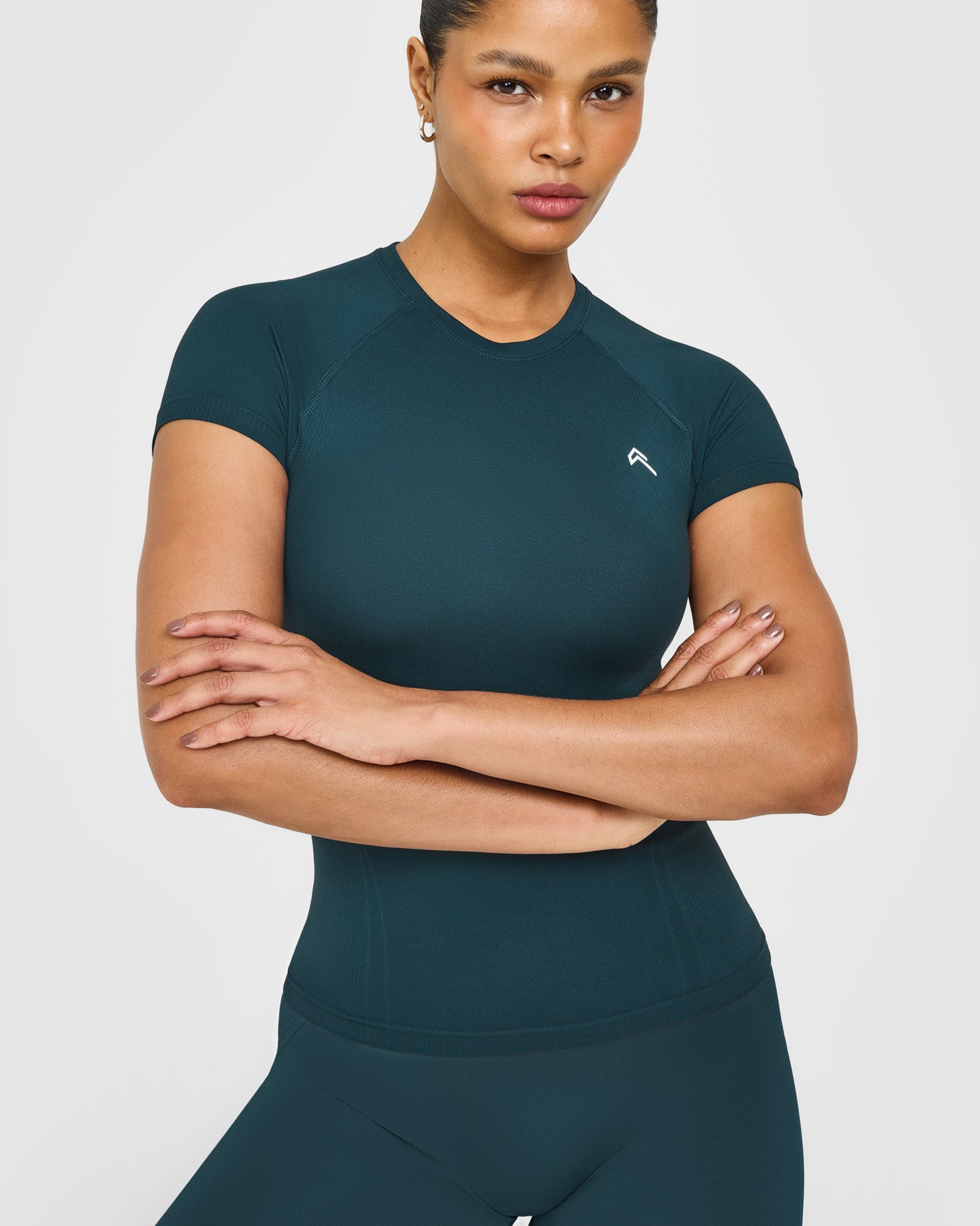 Go To Seamless Fitted Top | Oil Blue - Image 4