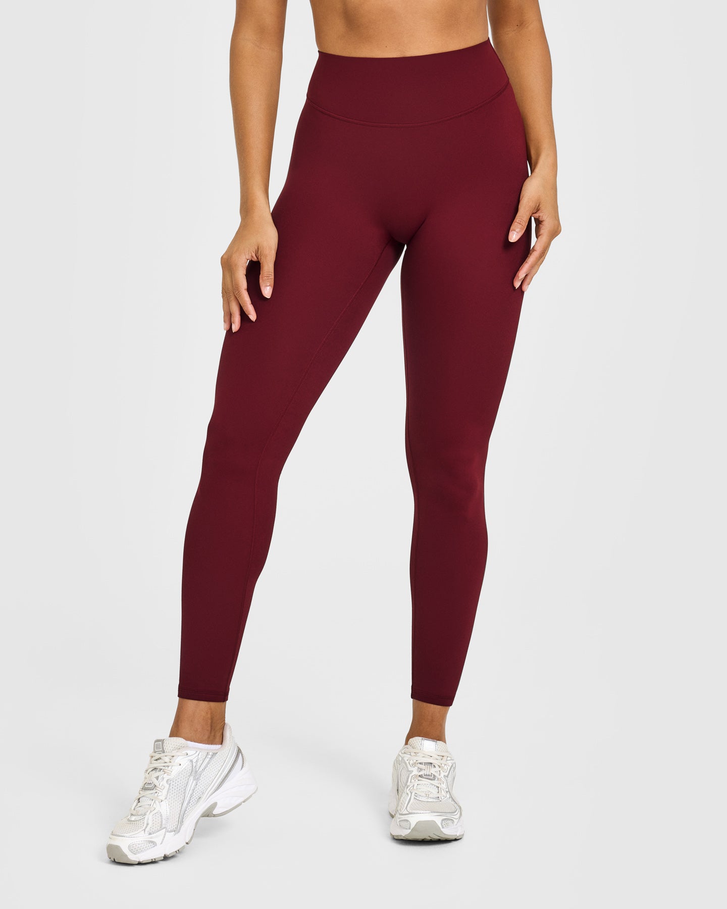 SoftMotion High Waisted Leggings with White Logo | Light Rosewood - Image 6