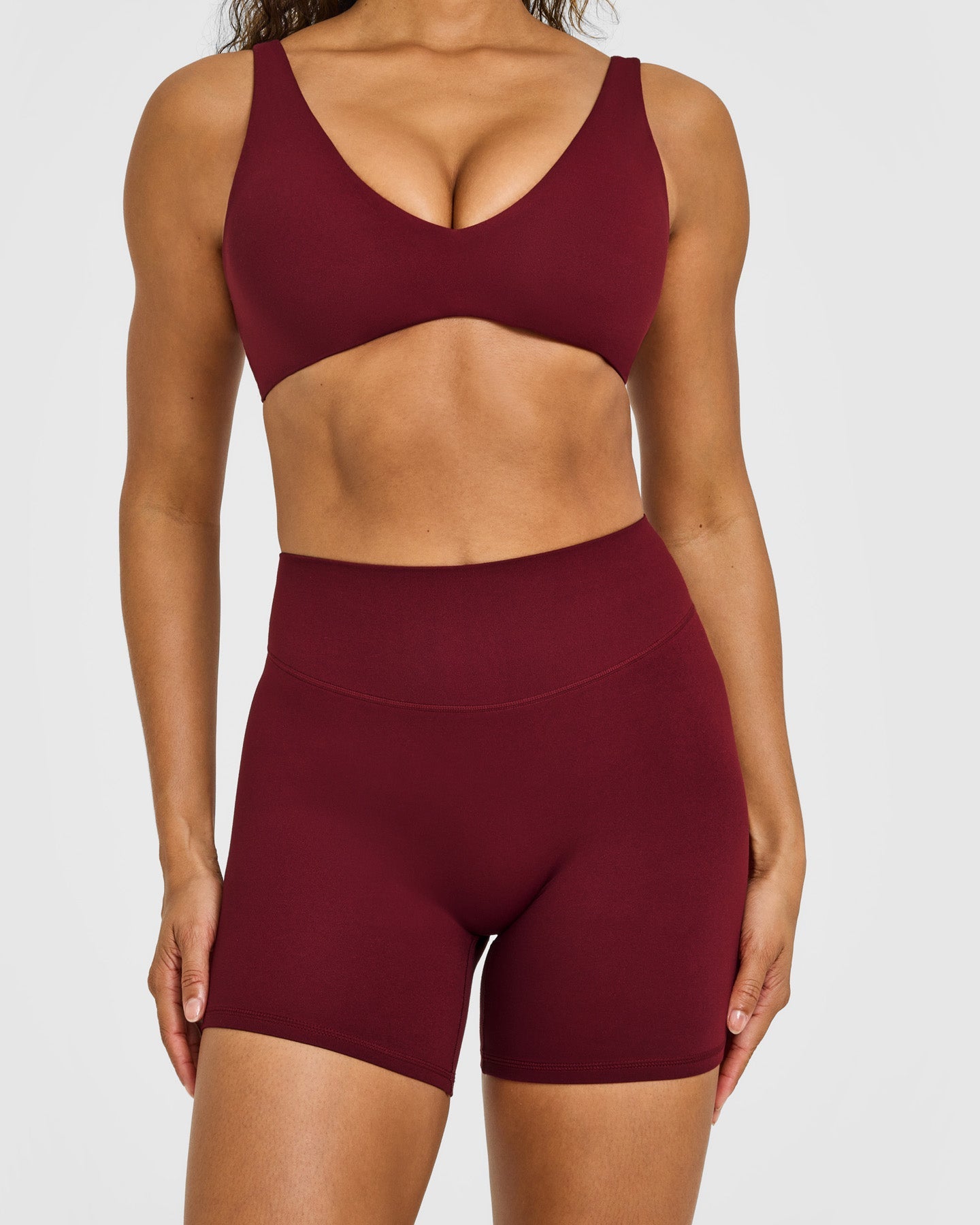 SoftMotion High Waisted Shorts 6" with White Logo | Light Rosewood - Image 4
