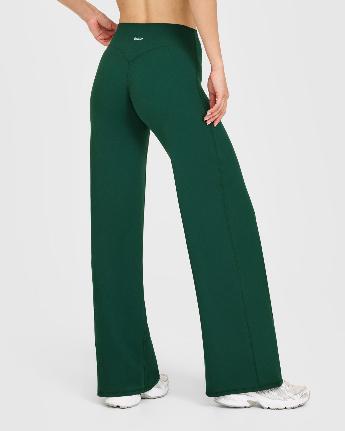 SoftMotion Straight Leg Bottoms with White Logo | Dark Racing Green