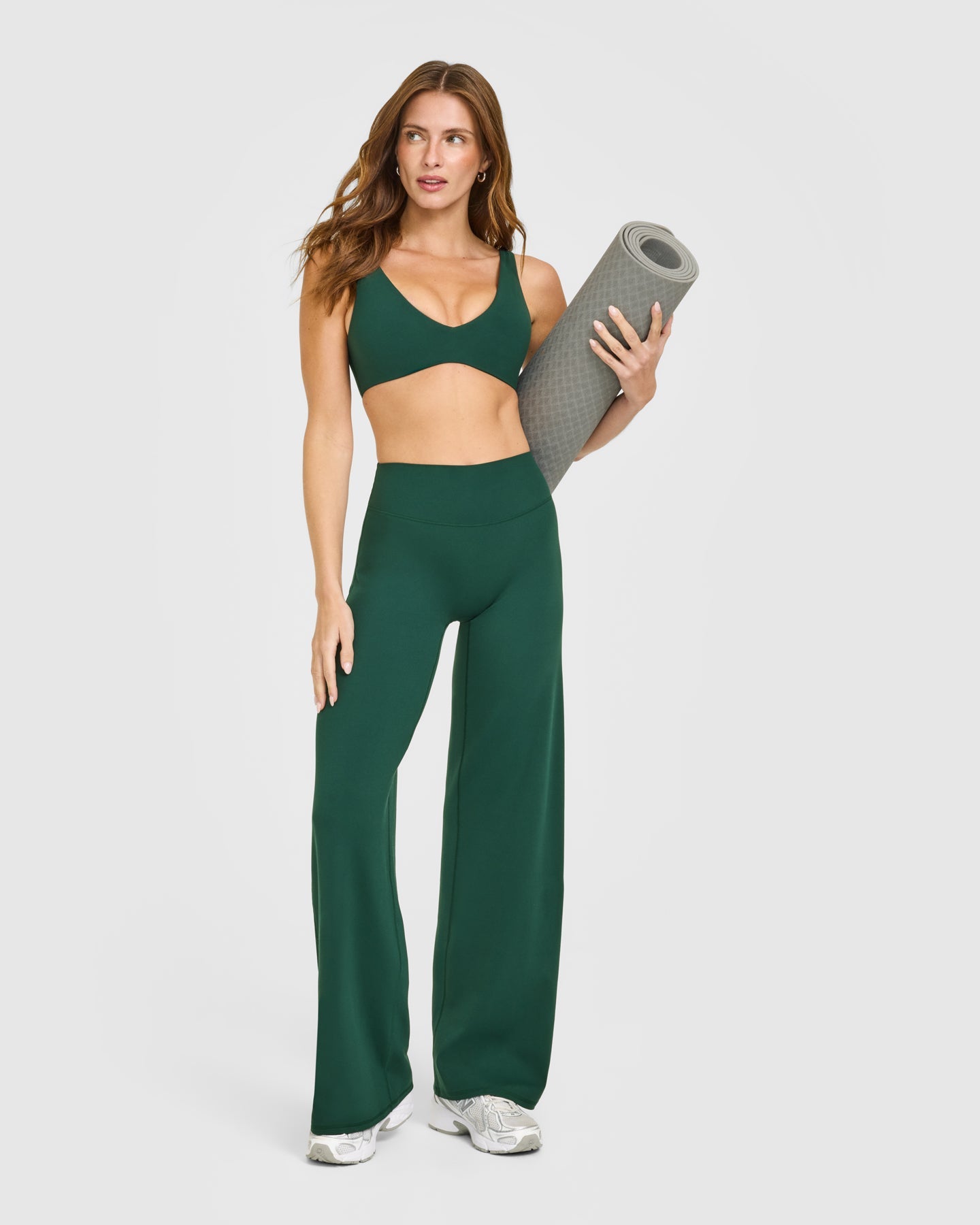SoftMotion Scoop Back Bralette with White Logo | Dark Racing Green - Image 3