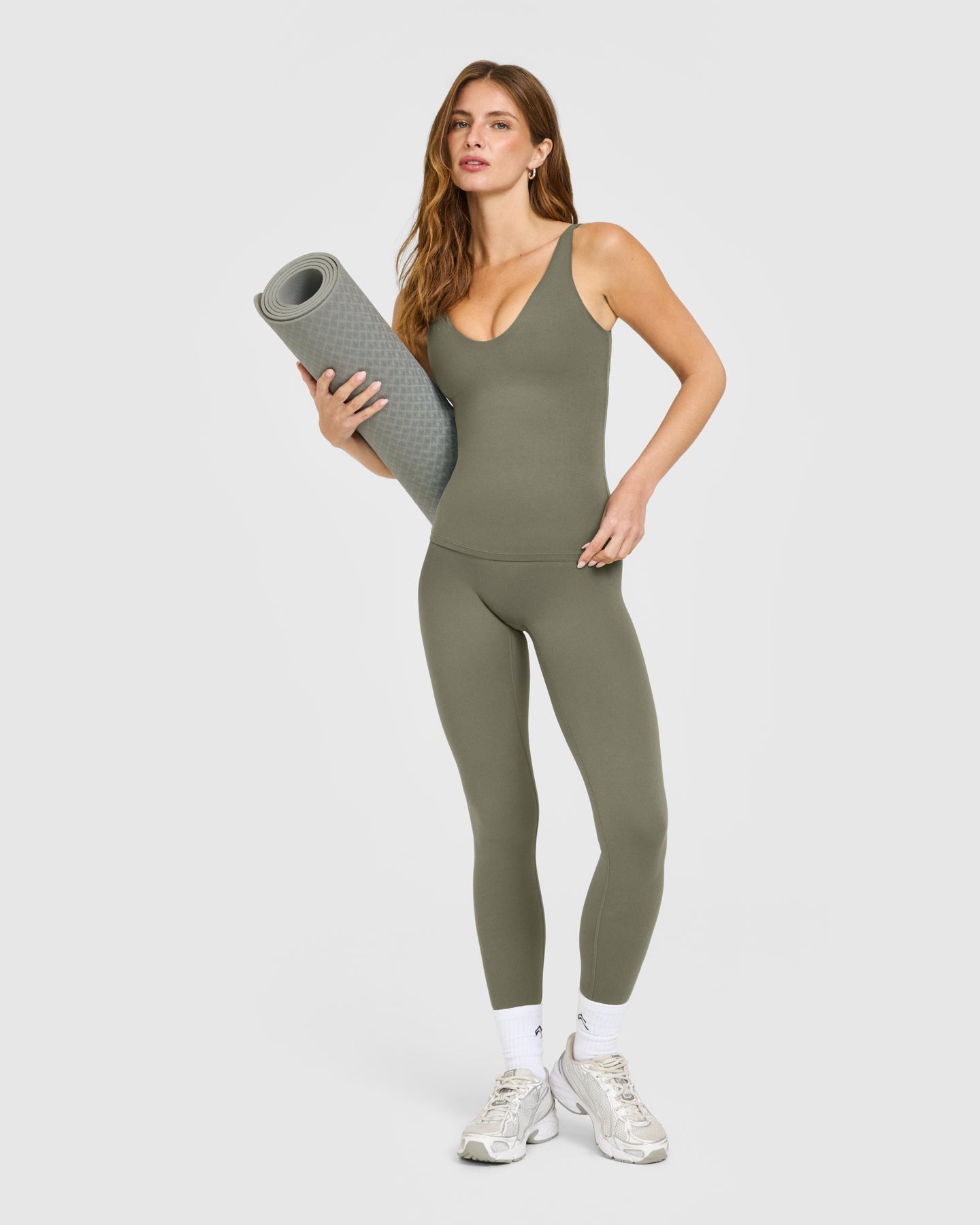 SoftMotion Scoop Neck Vest with White Logo | Alpine Green - Image 3
