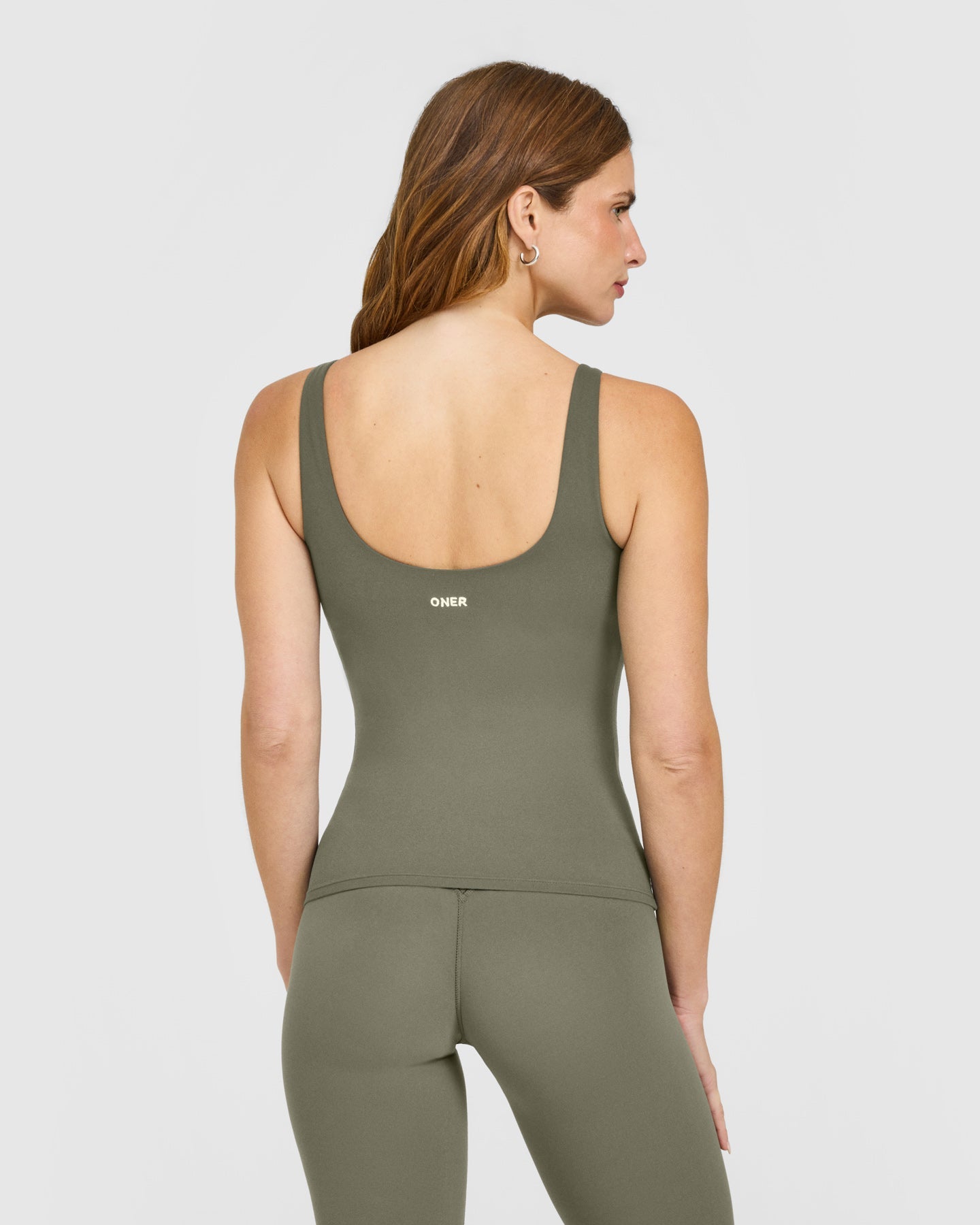 SoftMotion Scoop Neck Vest with White Logo | Alpine Green - Image 6