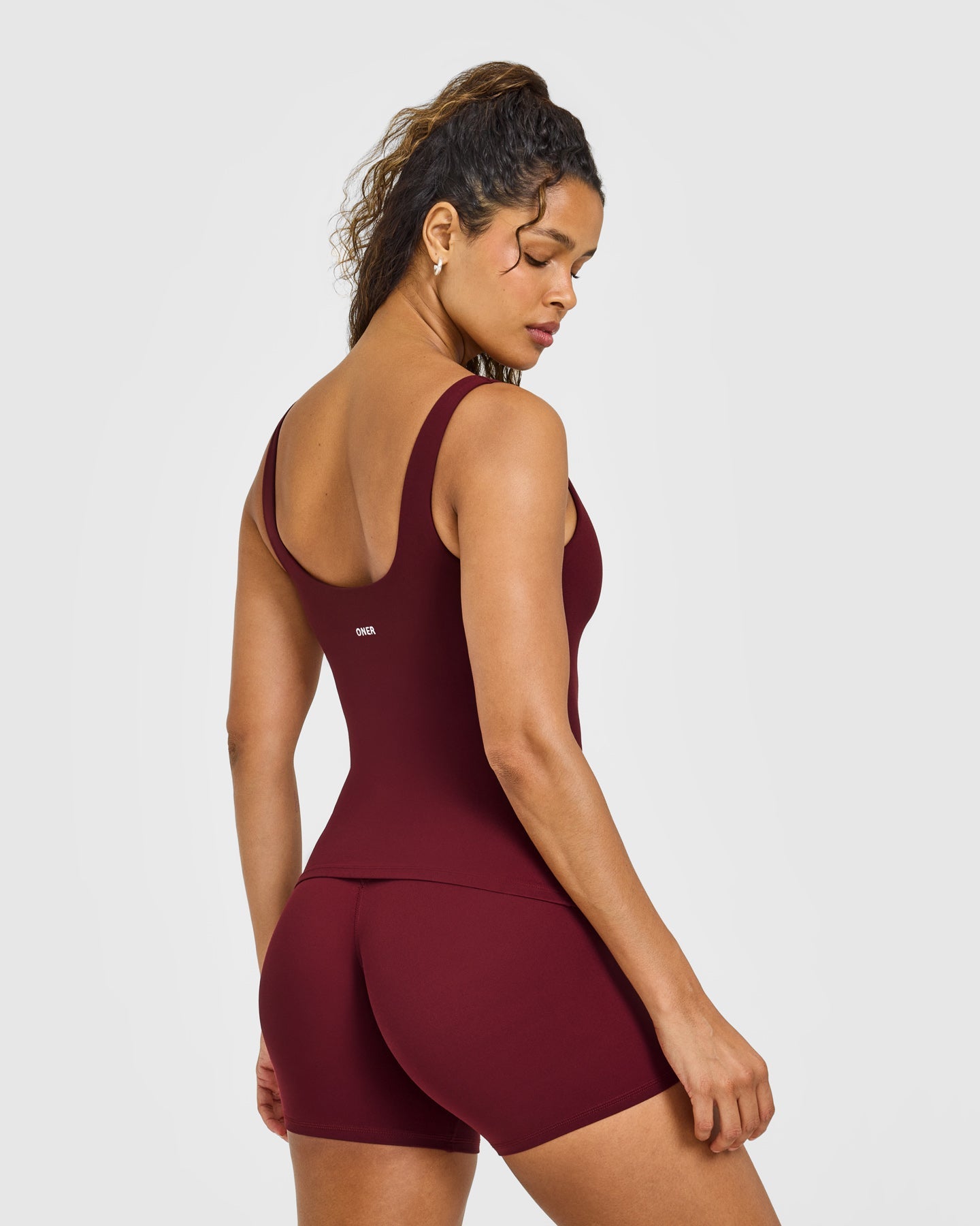 SoftMotion Scoop Neck Vest with White Logo | Light Rosewood - Image 4