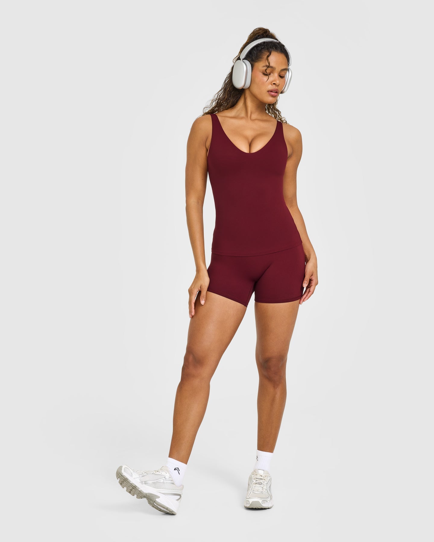 SoftMotion Scoop Neck Vest with White Logo | Light Rosewood - Image 3