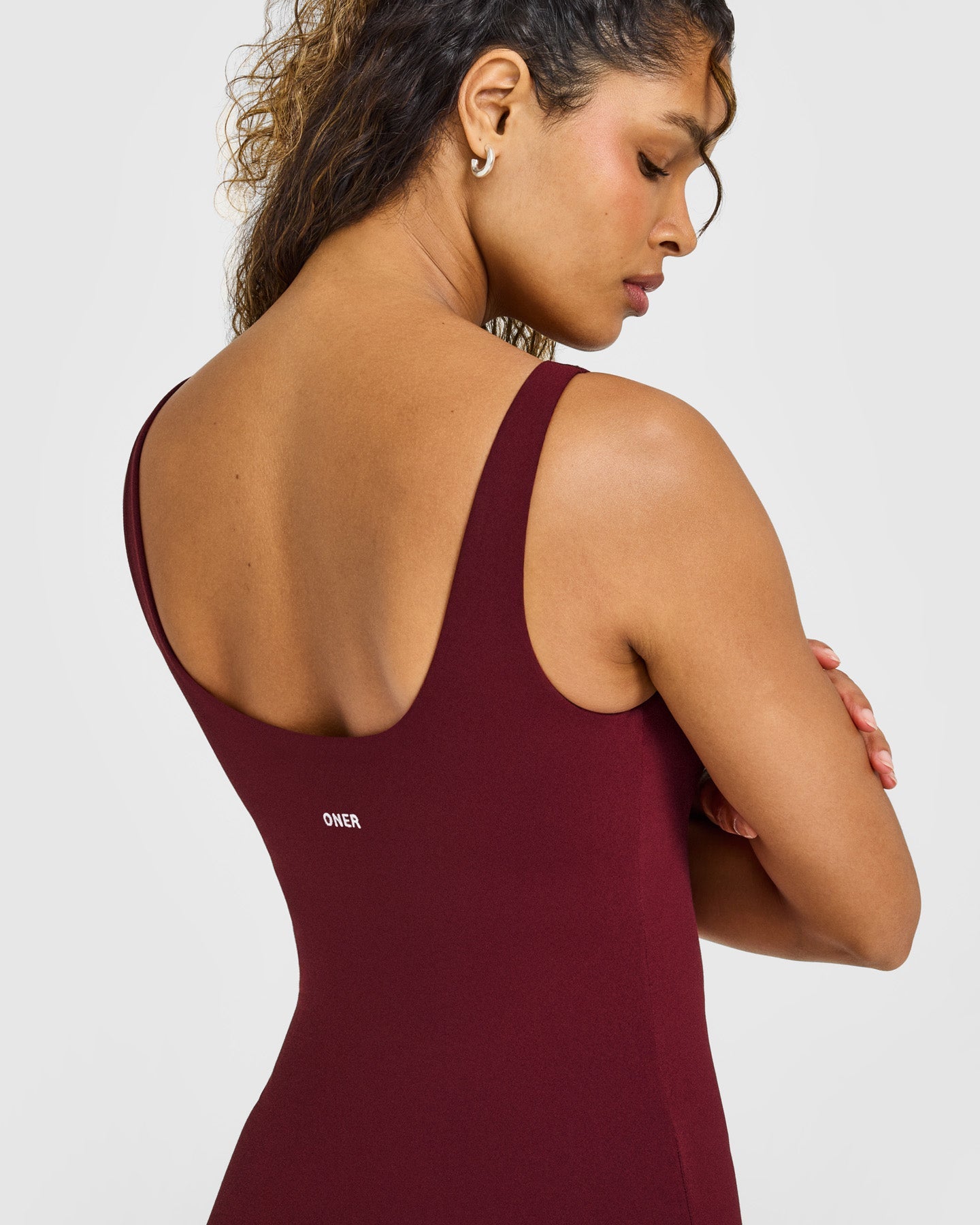 SoftMotion Scoop Neck Vest with White Logo | Light Rosewood - Image 6